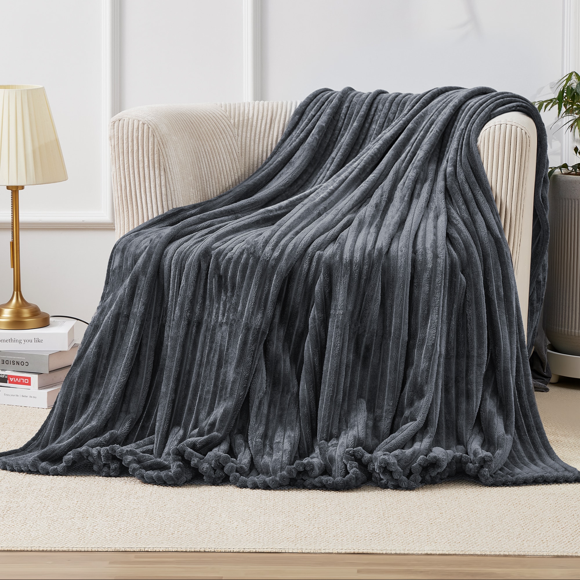 JEAREY JE-CTGT-GY-Q Blankets-And-Throws - View #2