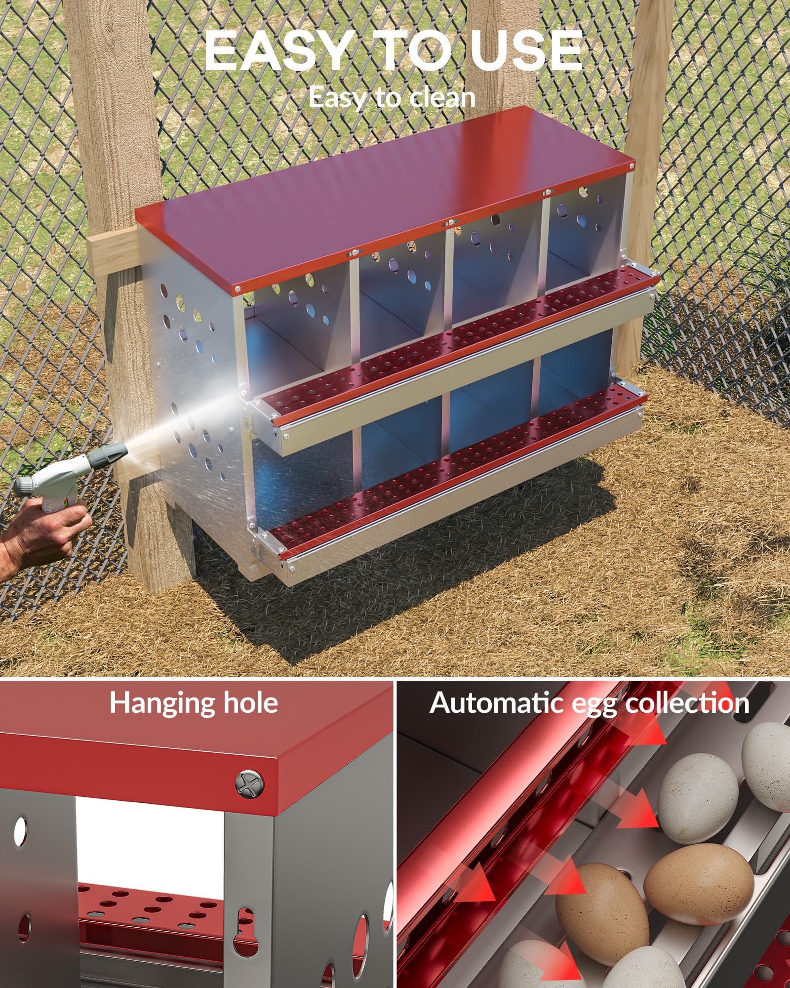 Encore Beets NOVA-67CMPLZ4M8B Chicken-Coops-Rabbit-Hutches - View #3