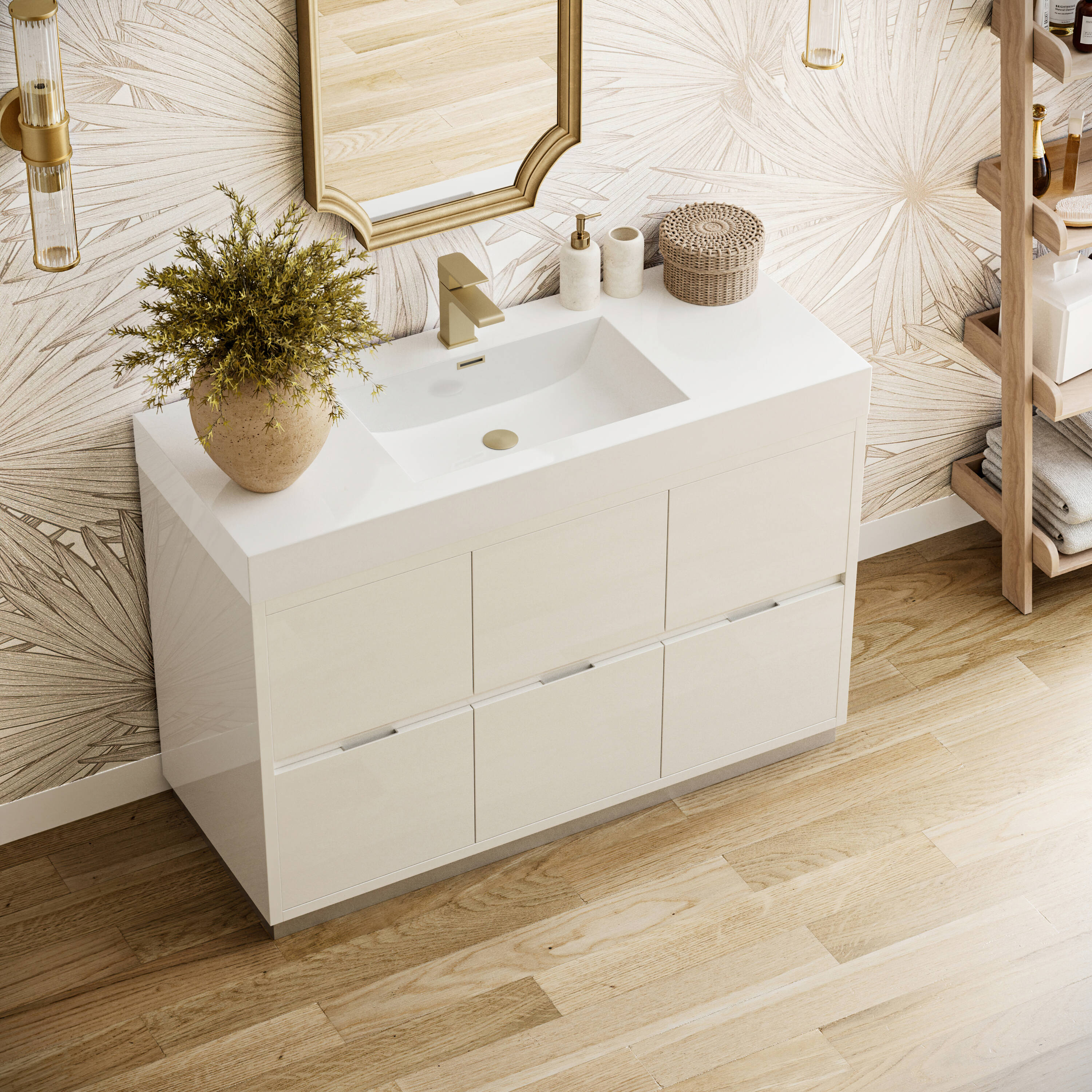 Fresca FCB8448WH-I Bath-Vanity-Combo - View #4