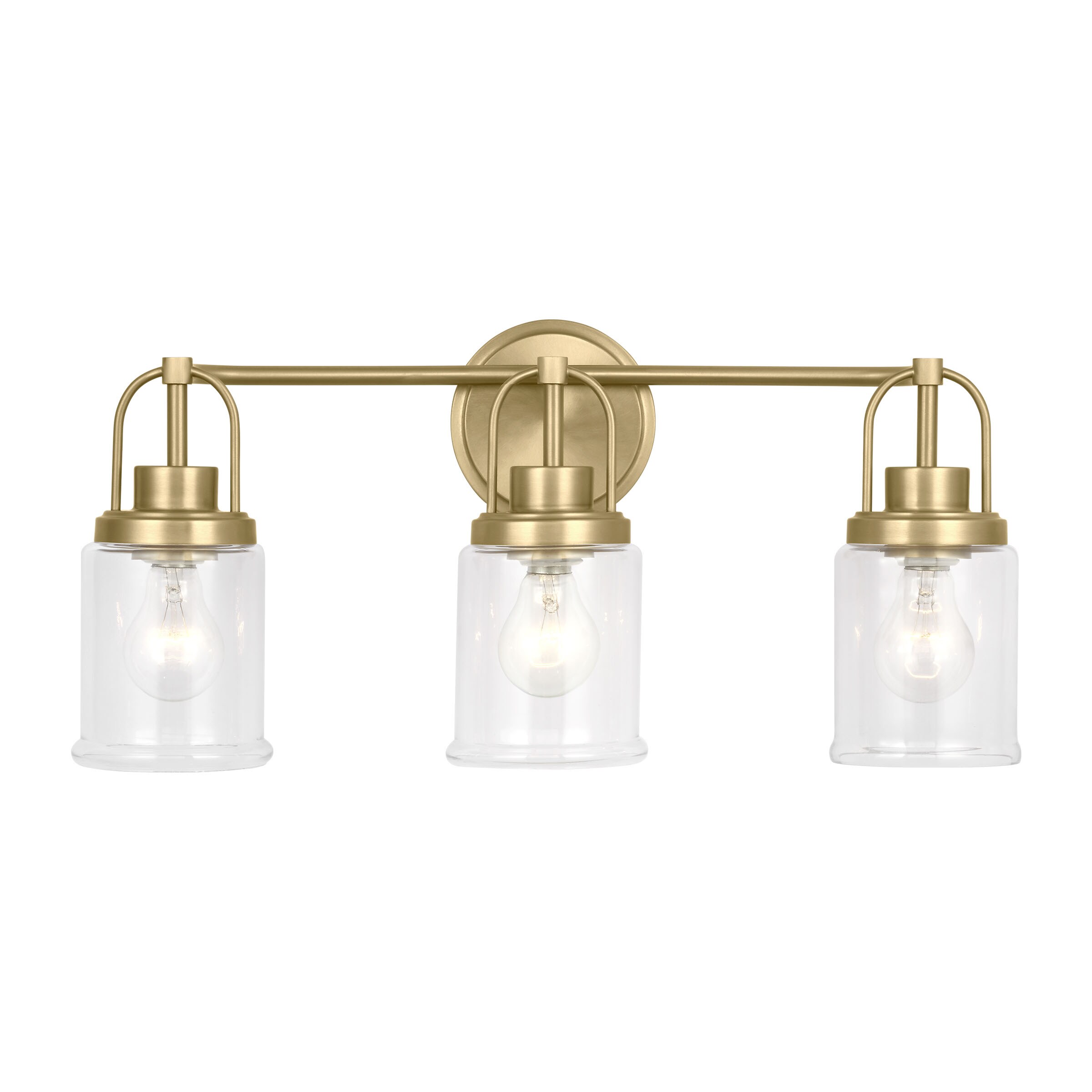 Generation Lighting GLV1073SB Anders 22-in 3 -Light Satin Brass Transitional Vanity light