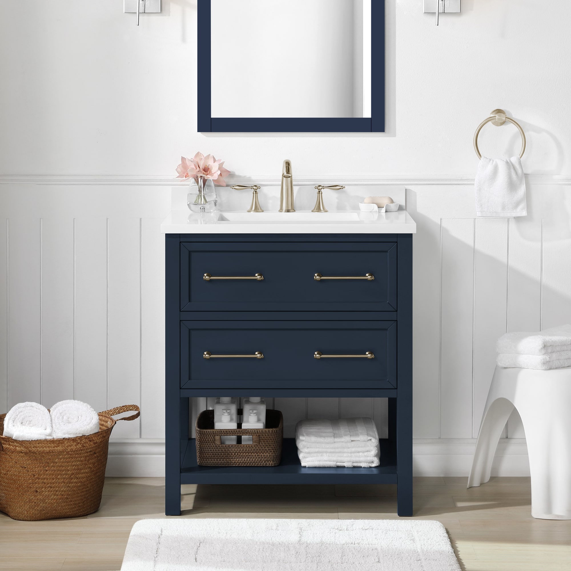 allen + roth A+R 60-IN WINDSOR BLUE VANITY at