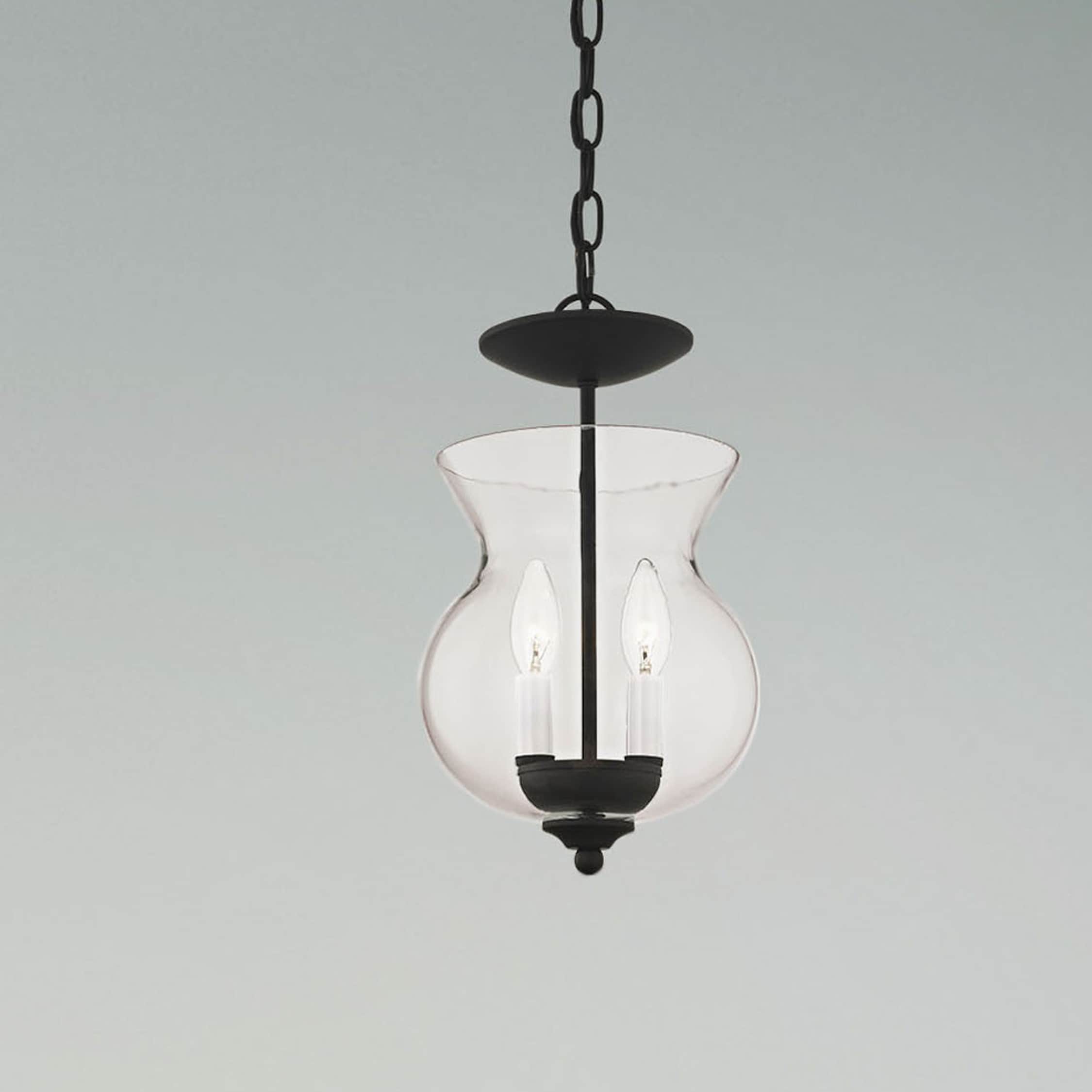 Heritage Black Mini Pendant with Clear Glass Shade