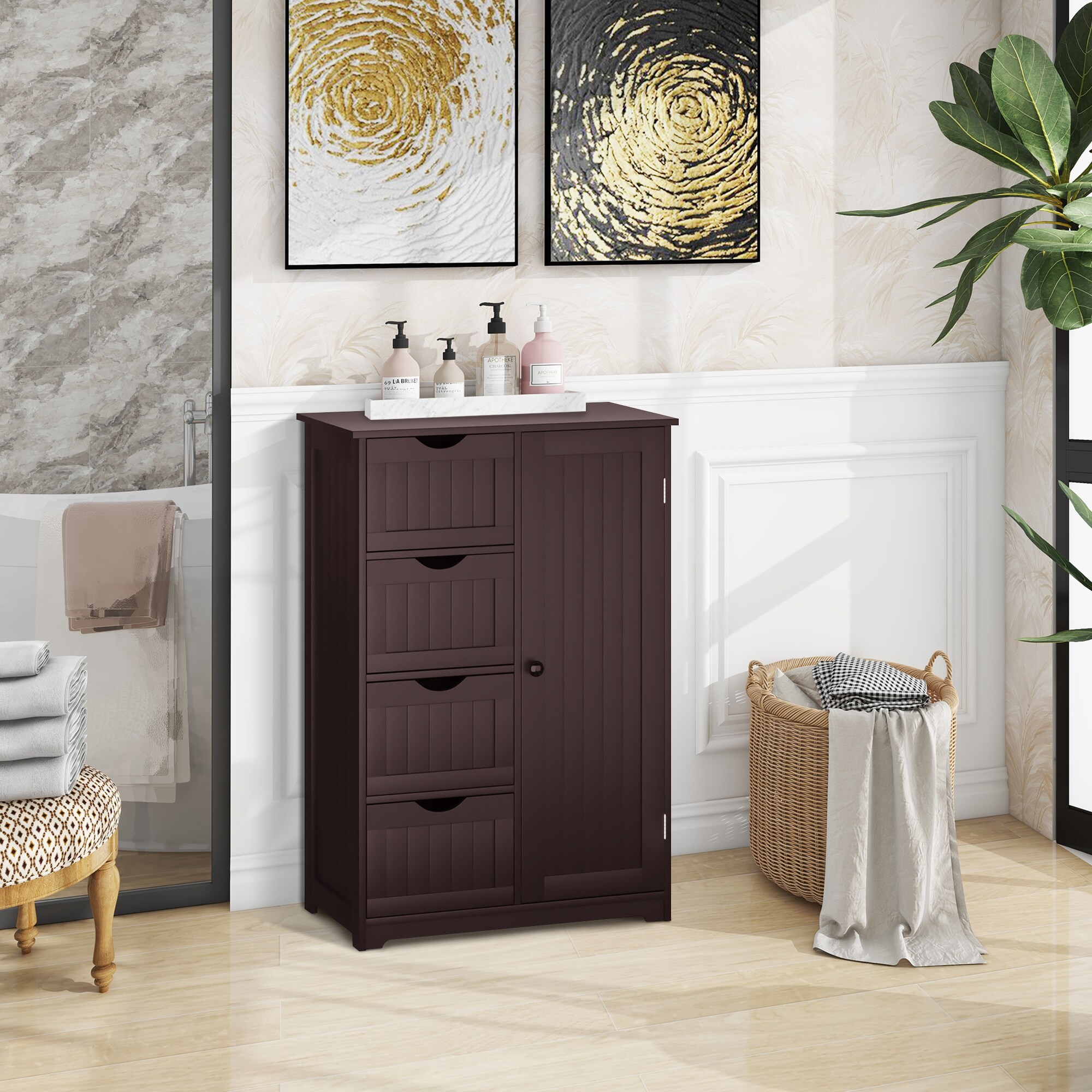 WELLFOR OUJ65930CF Linen-Cabinets - View #3