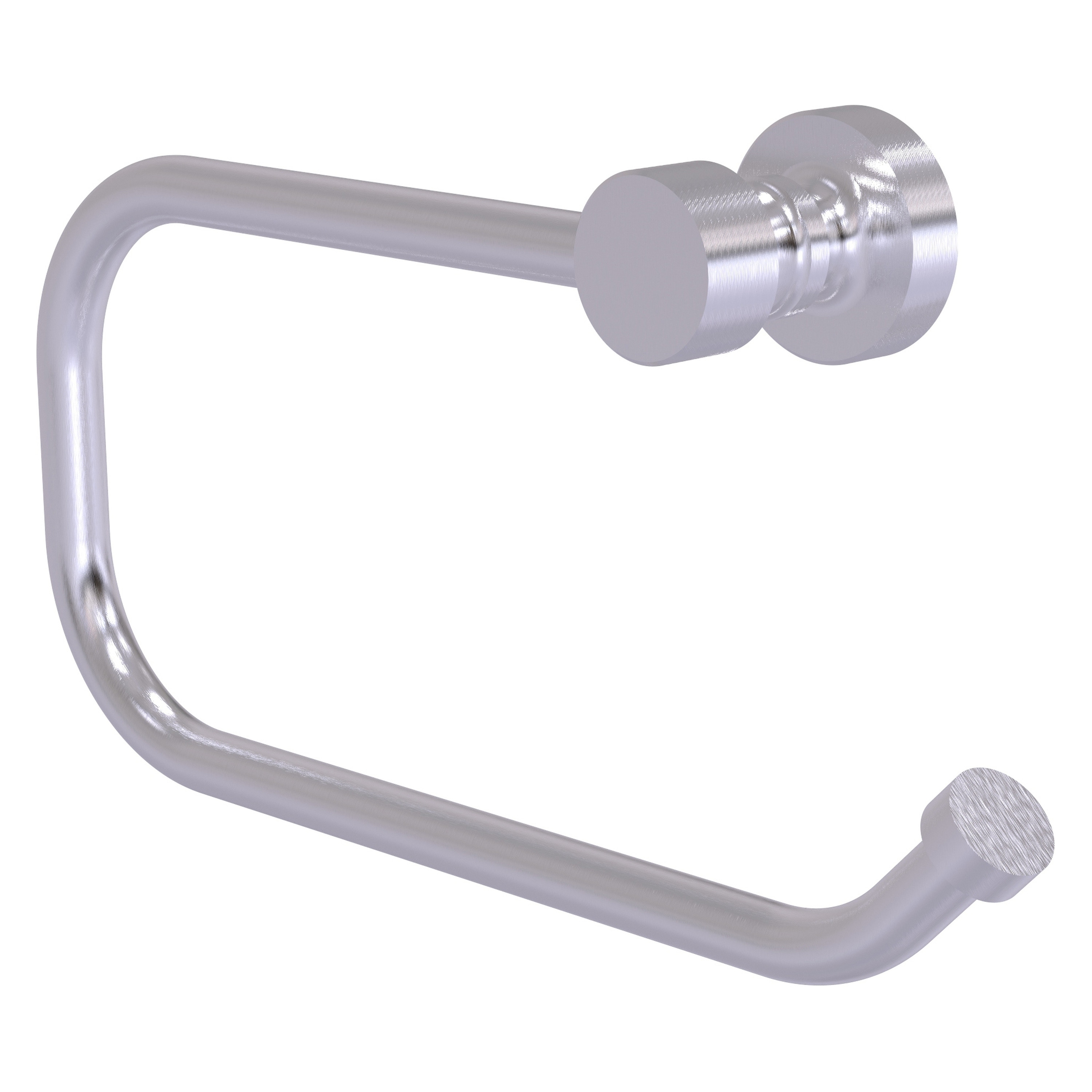 Allied Brass FT-24E-SCH Foxtrot Satin chrome Wall mount Single post Toilet Paper Holder 1 -Rolls with Storage