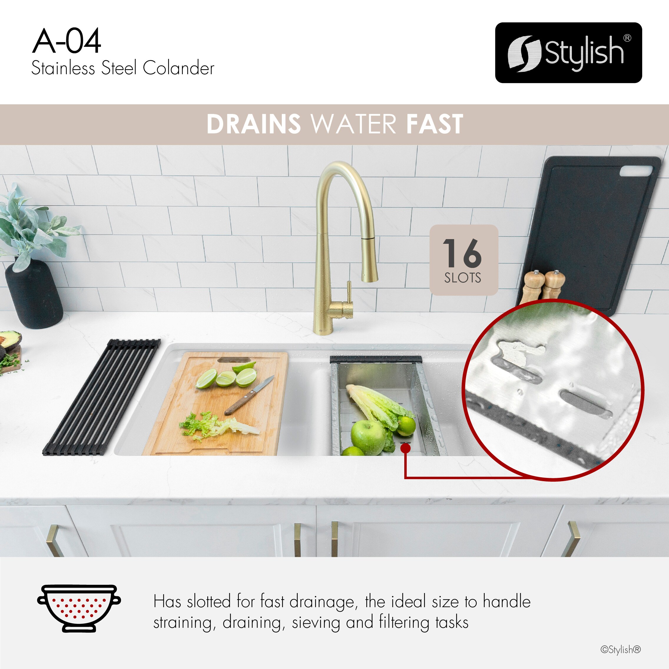 Stylish A-04 Kitchen-Sink-Accessory-Kits - View #3