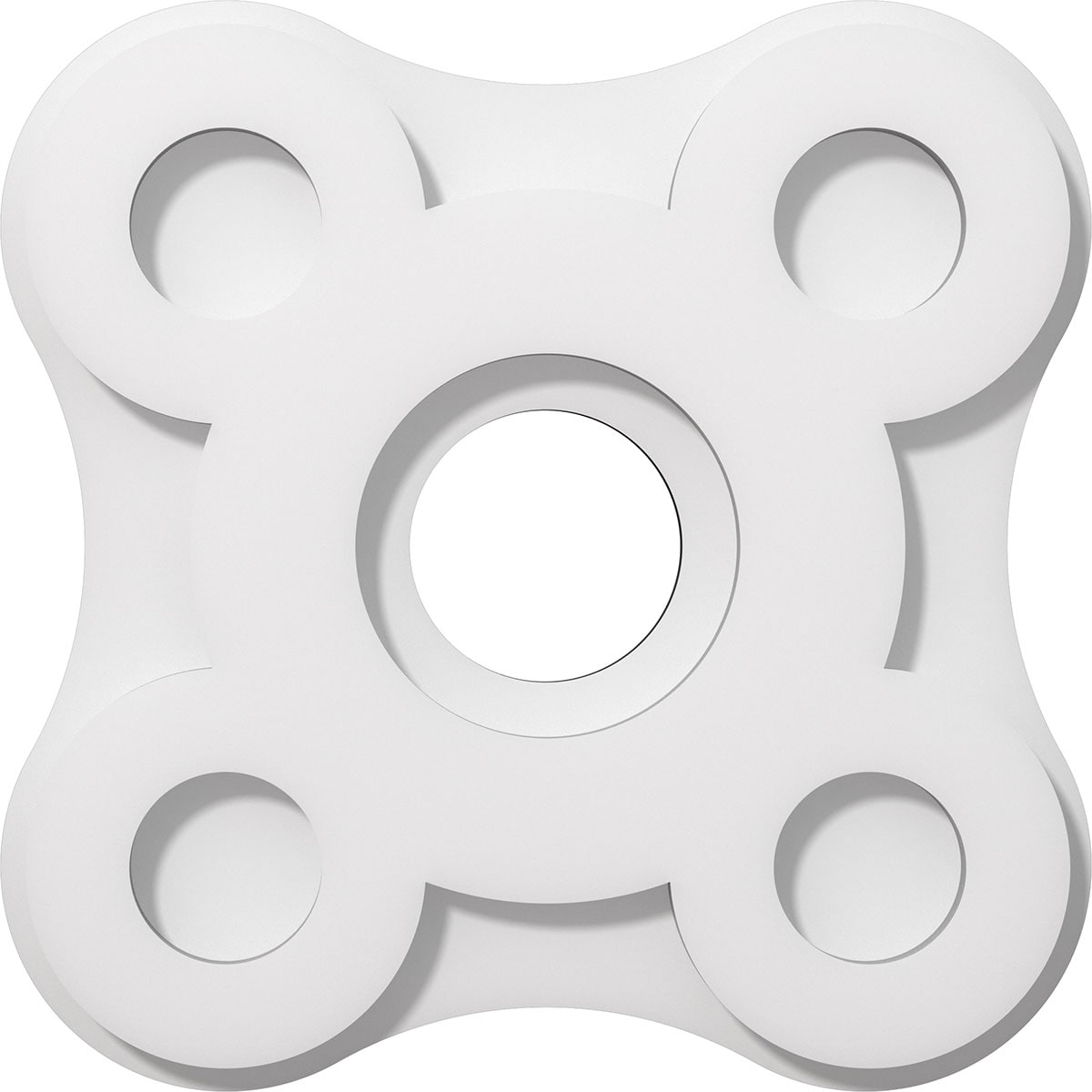 Ekena Millwork CMP12LA-03000 Luna 12-in W x 12-in L Contemporary White PVC Whole Ceiling Medallion