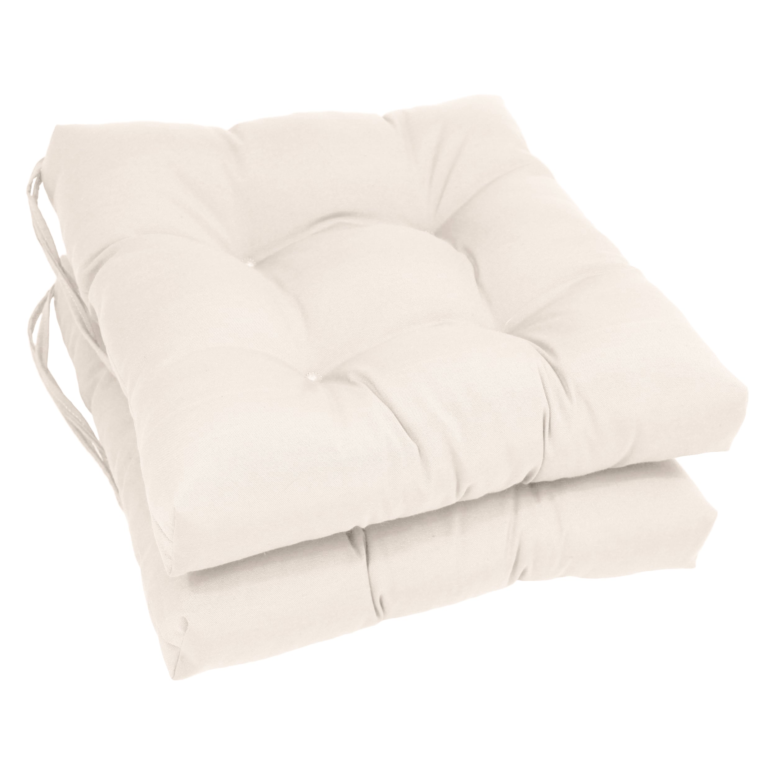 Blazing Needles 916X16SQ-T-2CH-TW-EG Natural Solid Chair Cushion