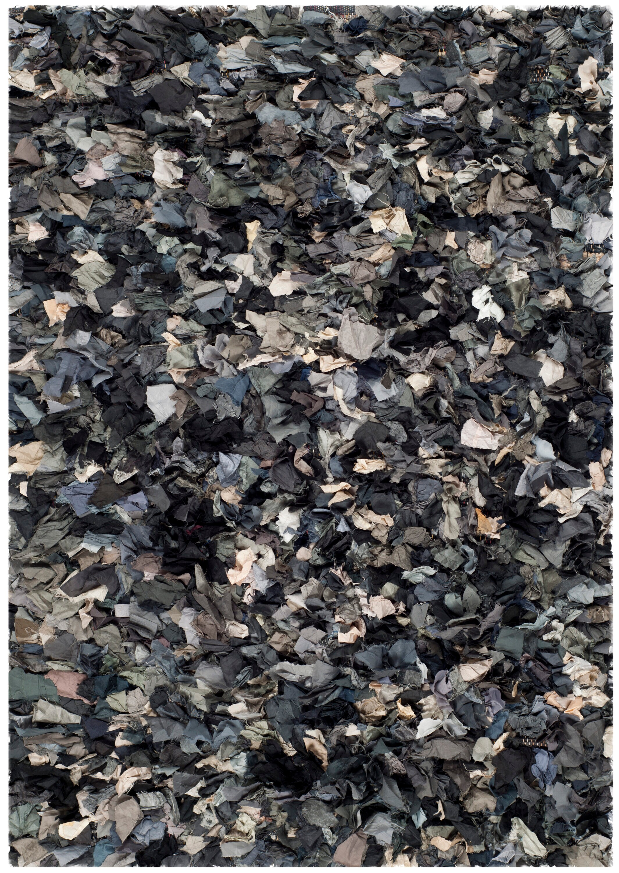 Safavieh SG951D-5 Rio Shag 5 x 8 (ft) Polyester Dark Gray/Multi Rectangular Indoor Abstract Area rug