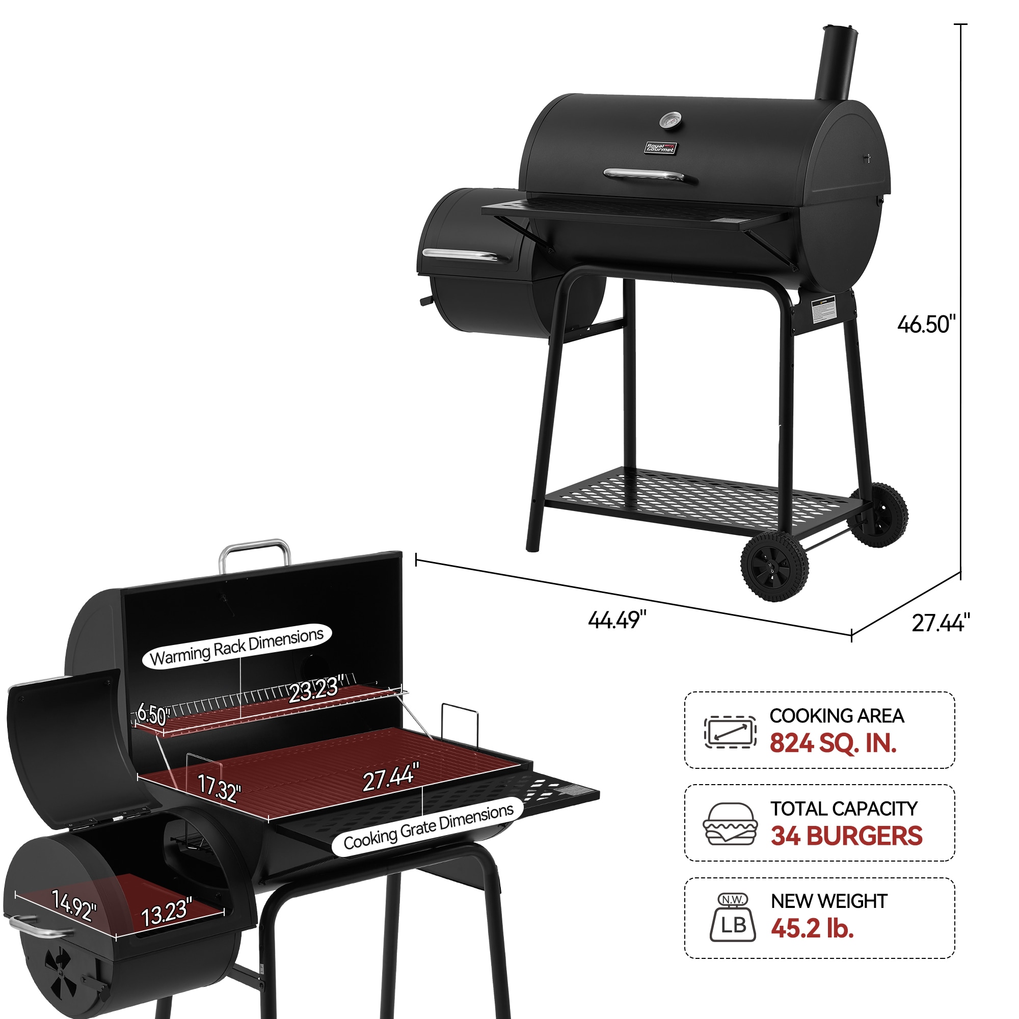 Royal Gourmet CC1830FB Charcoal-Grills - View #14