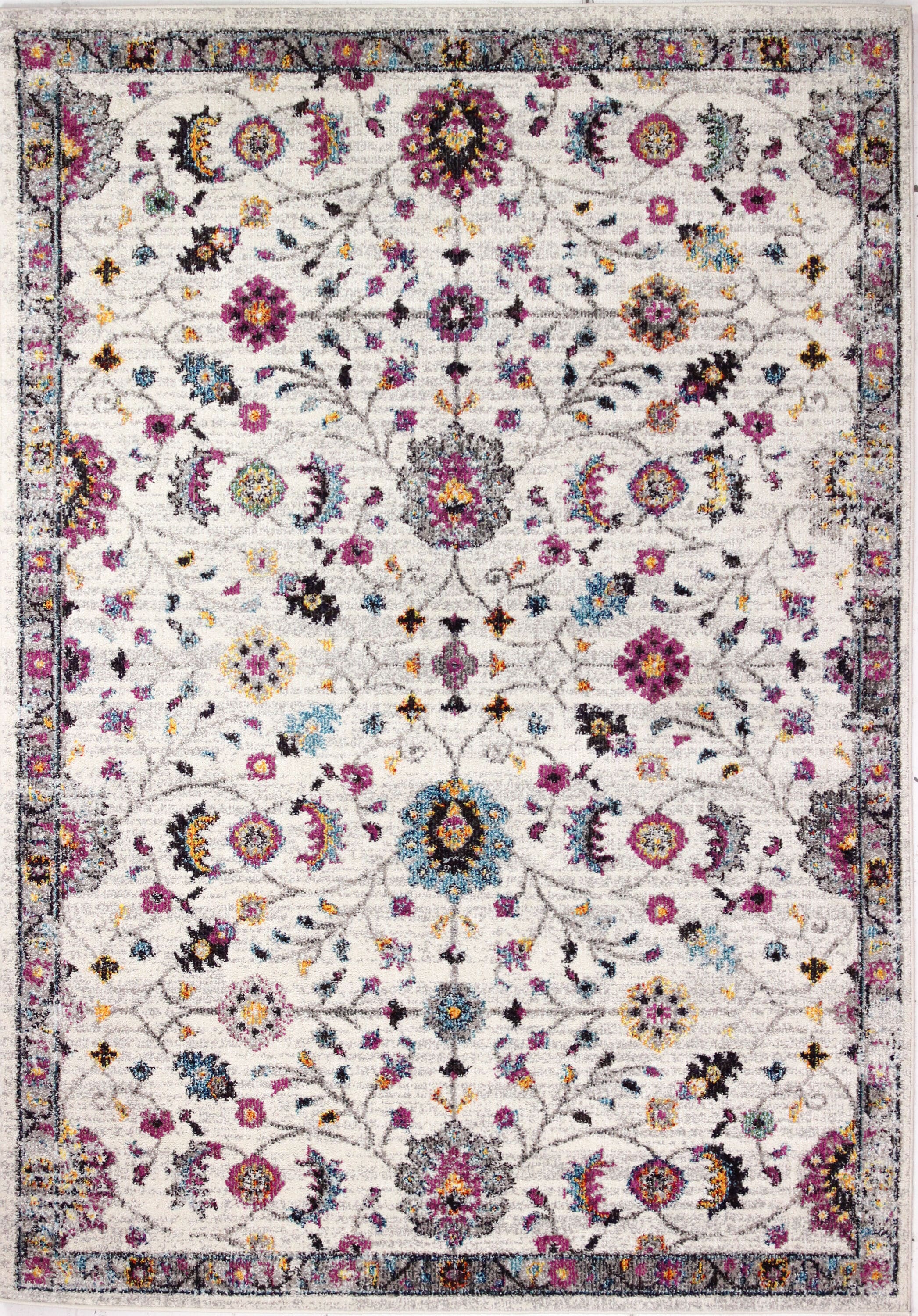 Bashian 649652297507 8 X 10 (ft) Ivory Indoor Floral/Botanical Oriental Area Rug