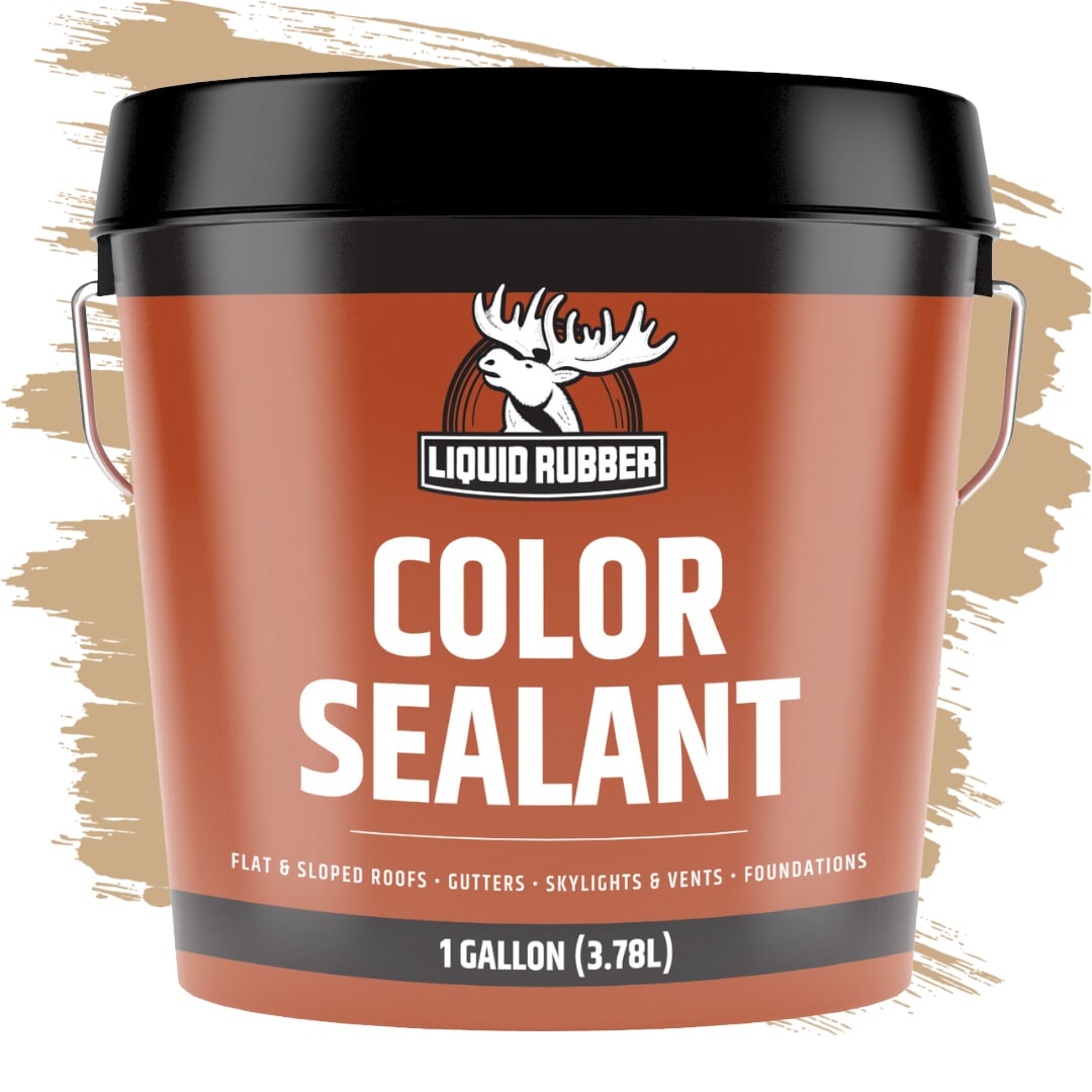 Liquid Rubber 13017US Color Sealant Beige Flat Solid Water-based Mildew Resistant Mold Resistant Interior/Exterior Waterproofer ( 1-gallon )