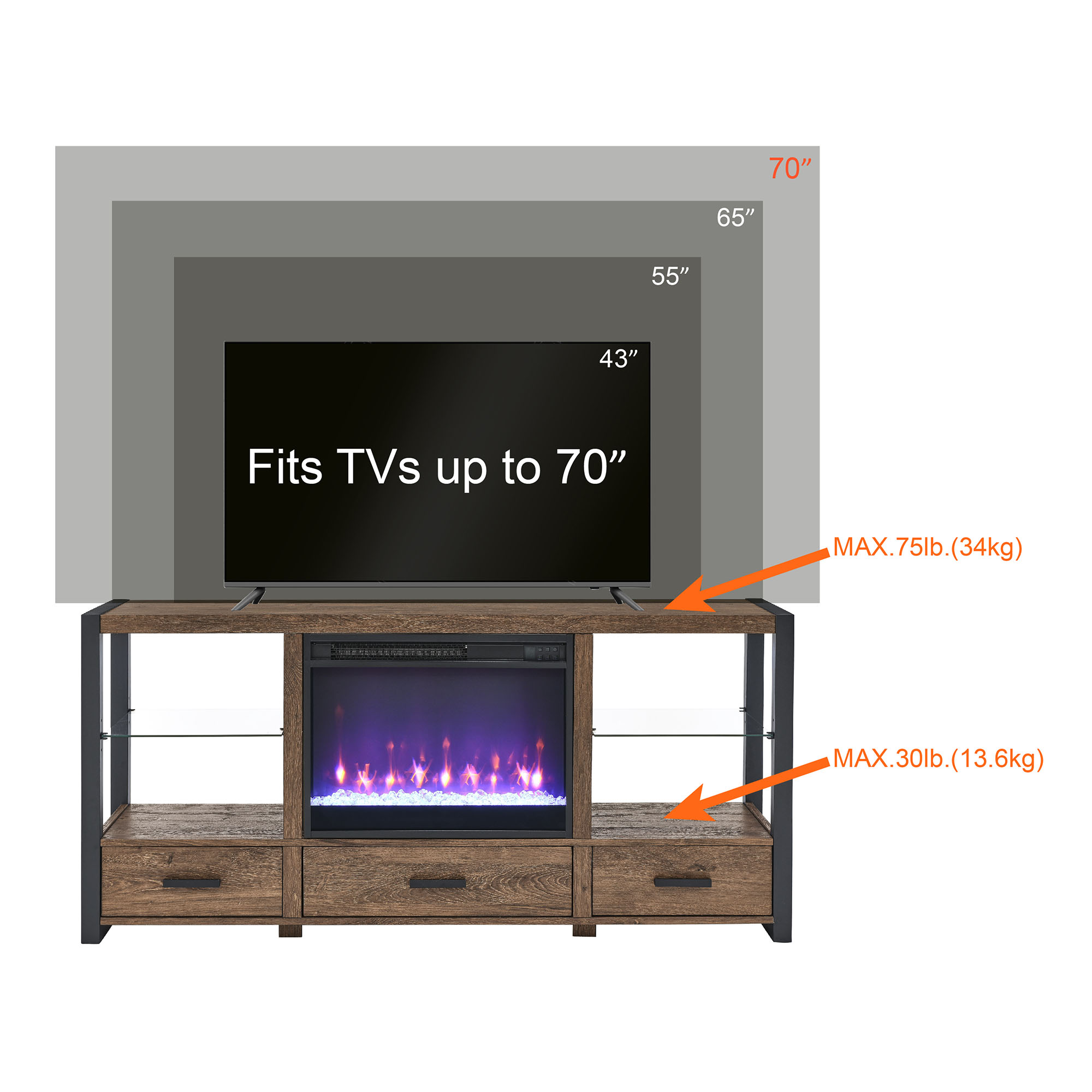 Clihome CL-CB70514 Electric-Fireplaces - View #7
