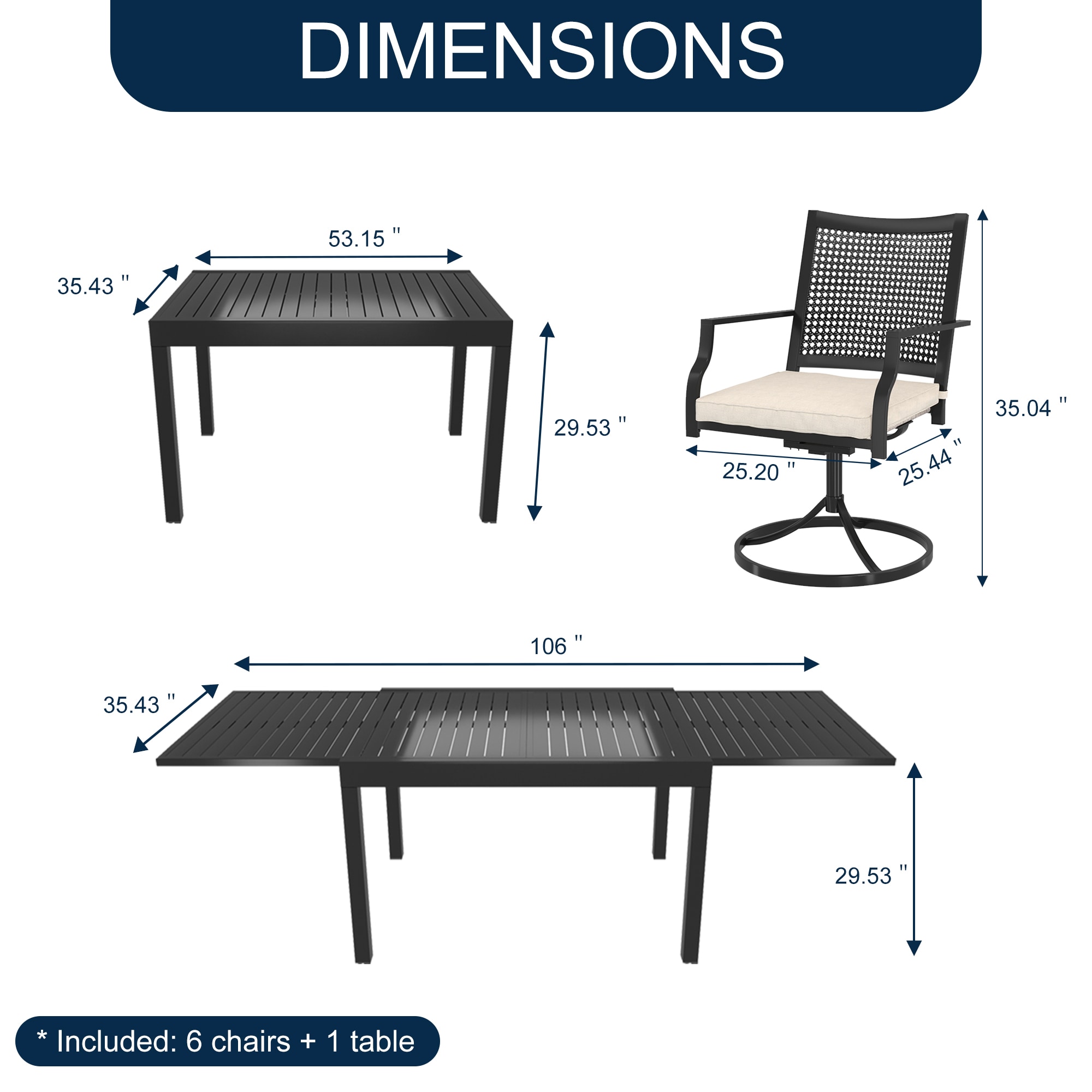 Clihome AG-W213S00044 Patio-Dining-Sets - View #5