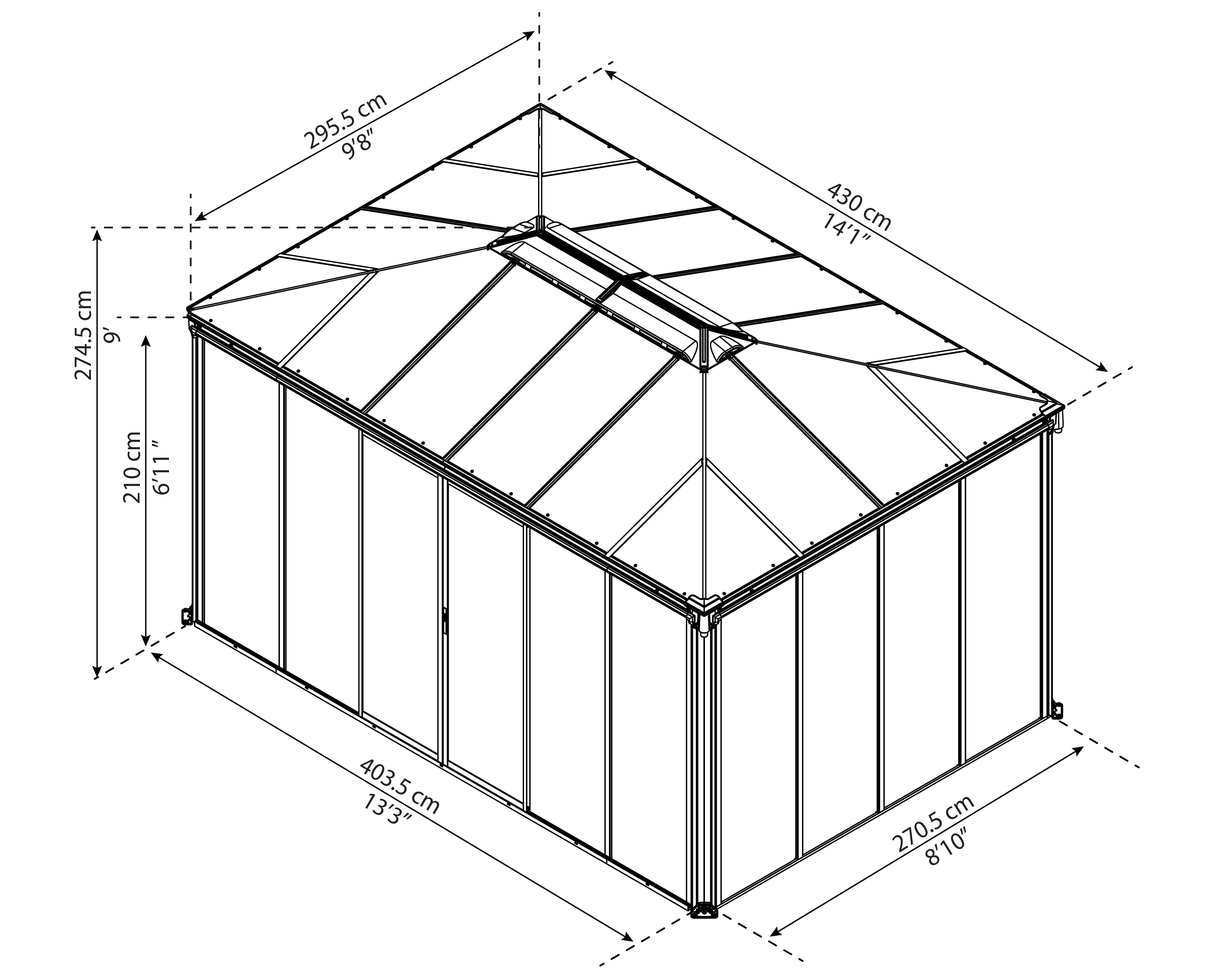 Canopia by Palram 705760 Wood-Resin-Gazebos - View #3