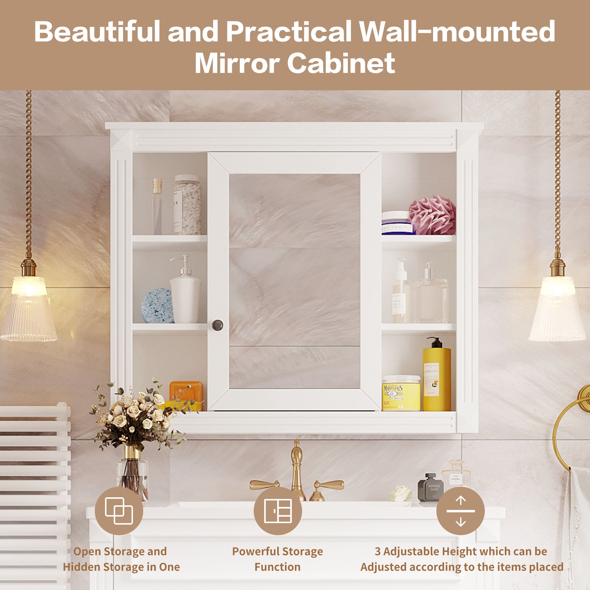Forclover HBV-81AAK Bathroom-Medicine-Cabinets - View #5