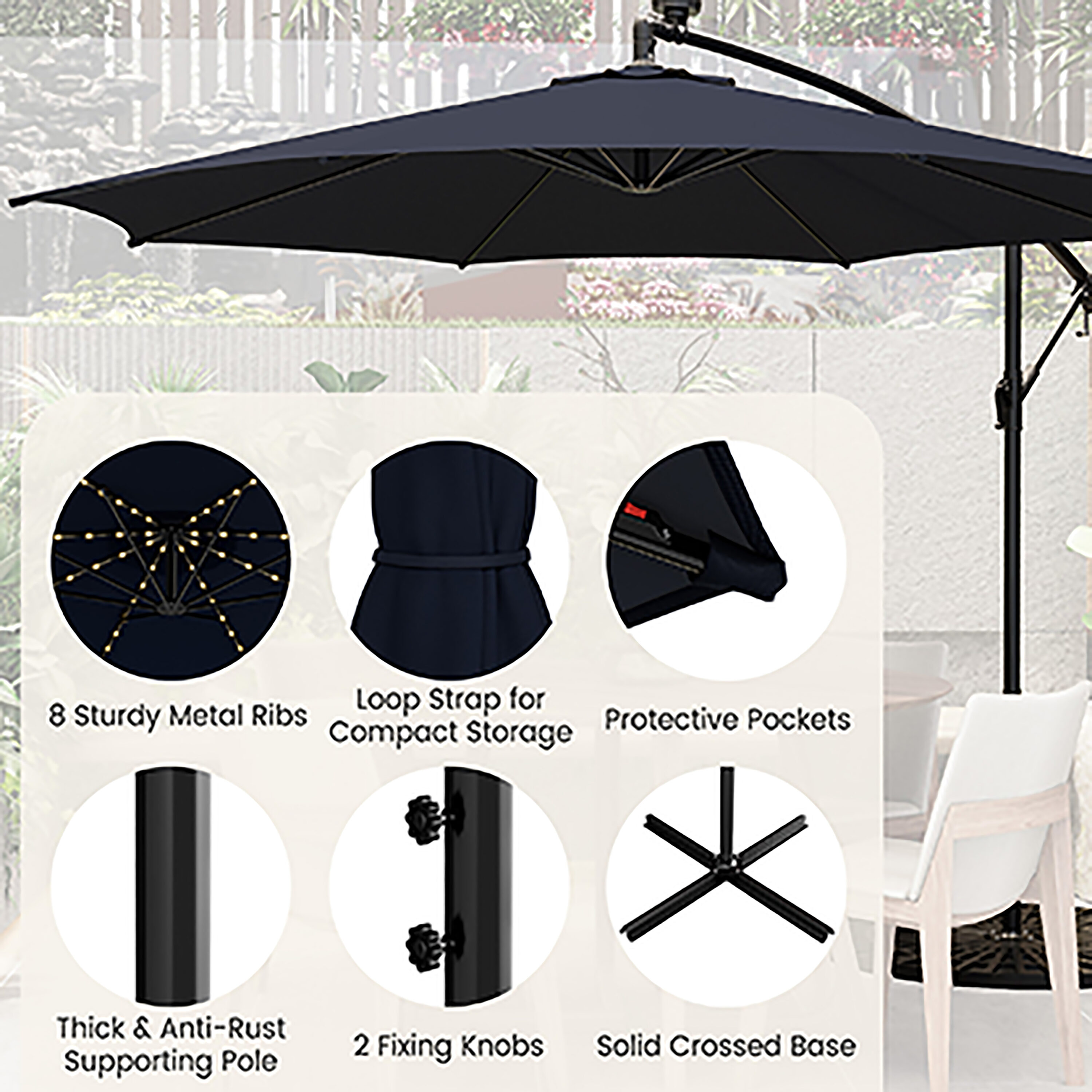 Costway NP10822NY Umbrellas-2 - View #5