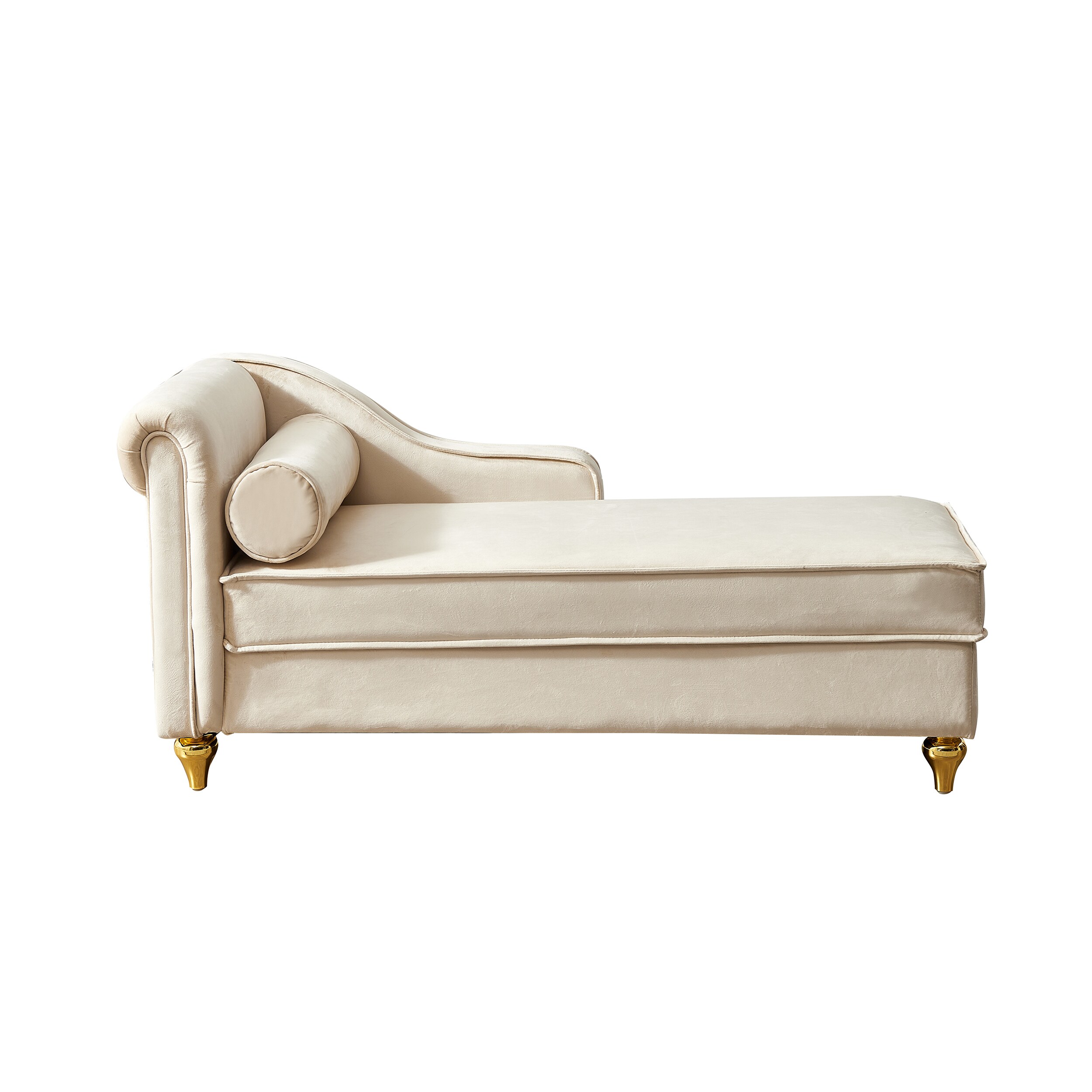 LIVIZA GGJD001BE Wood Frame Chaise Lounge Chair with