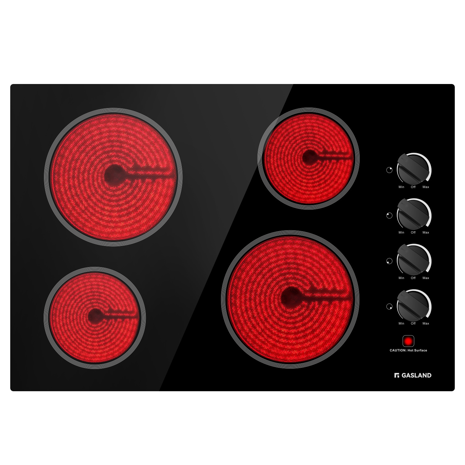 GASLAND PRO CH77BSN 30-in 4 burners Smooth Surface (Radiant) Black Electric Cooktop