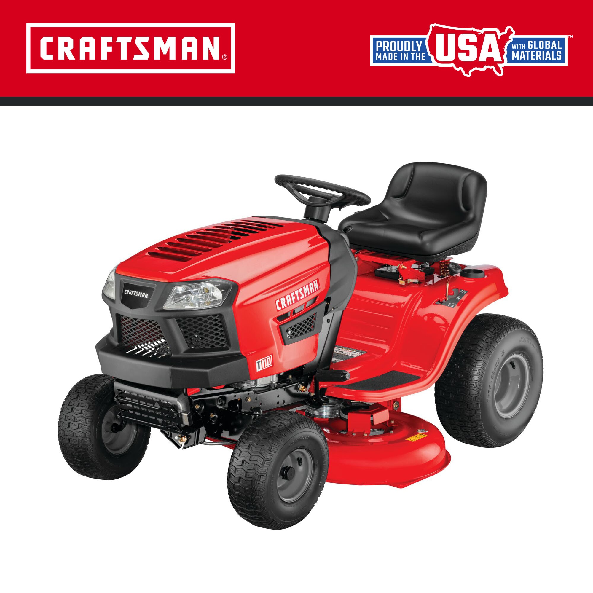 CRAFTSMAN T110 42-in 17.5-HP Gas Riding Lawn Mower in the Gas