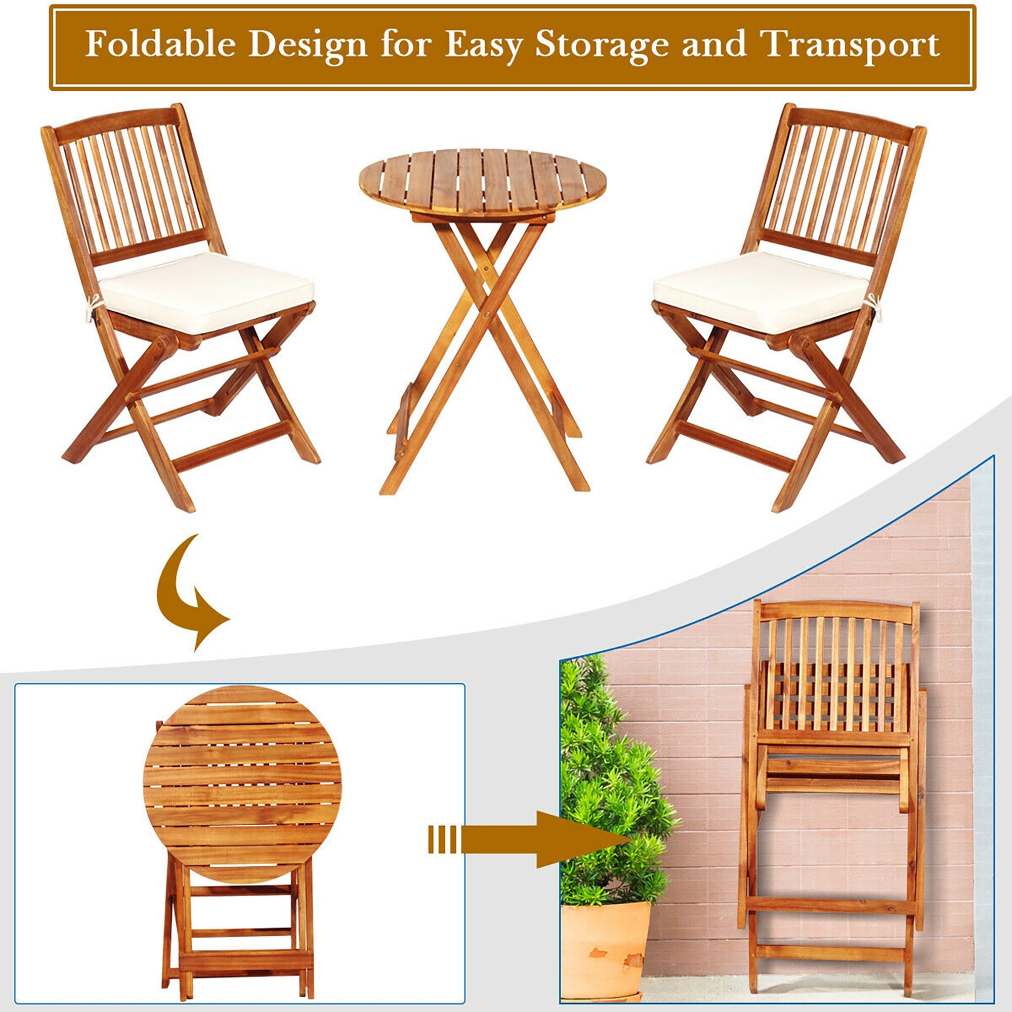 Forclover HYFW-875WH Patio-Conversation-Sets - View #5