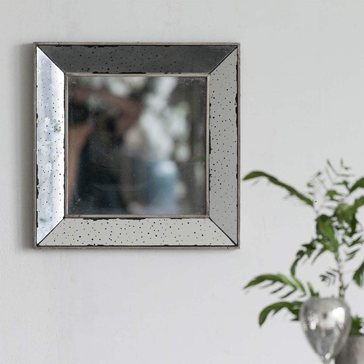 ToolCat SF1-46-YT 18-Inches W x 18-Inches H Square Sliver Beveled Full Length Wall Mirror