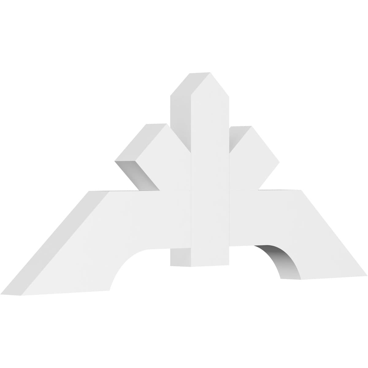 Ekena Millwork GBP036X15X0204VAN00 Vanguard White PVC Gable bracket