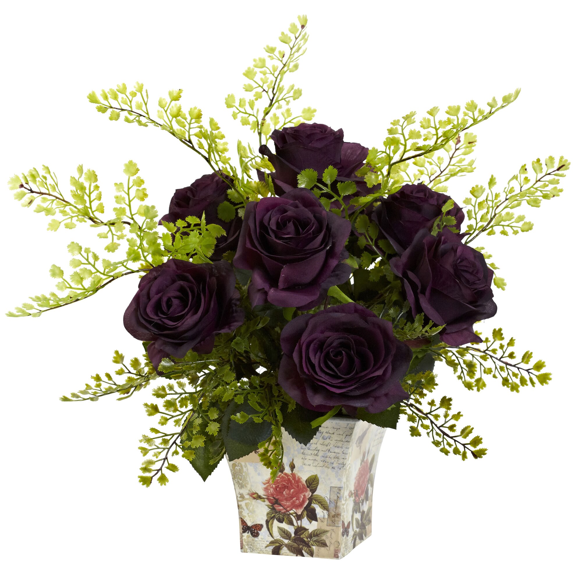 Nearly Natural 1379-PE 13-in Purple Indoor Silk Artificial Flower