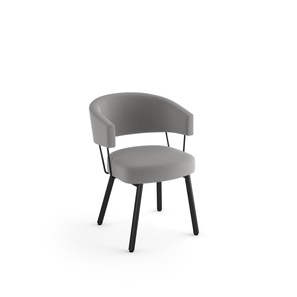 Amisco 34560-WE/1B25HFF4 Corey Contemporary/Modern Polyester Upholstered Dining Arm Chair (Metal Frame)