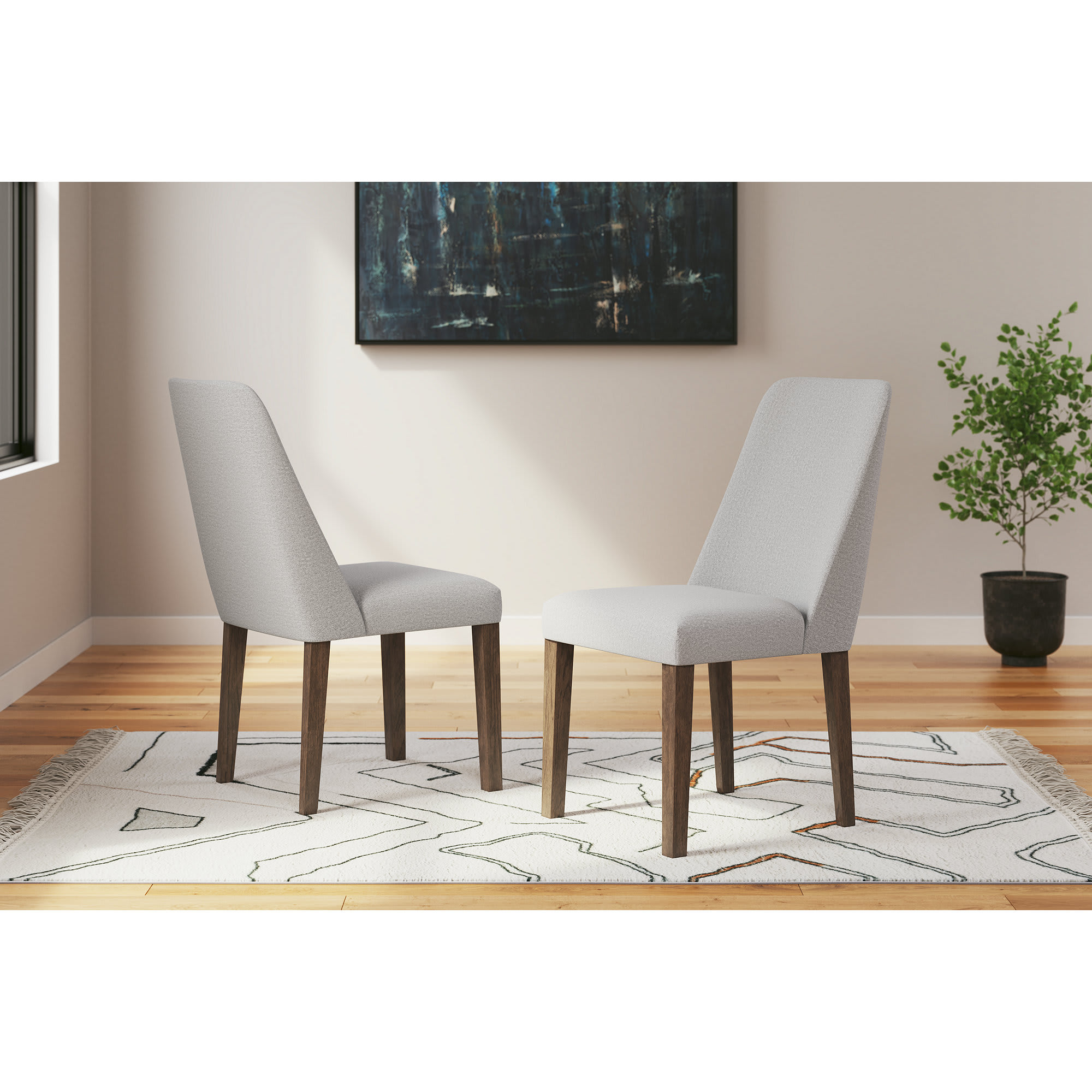 Signature Design by Ashley FD615-01 Lyncott White Dining Chair Set of 2