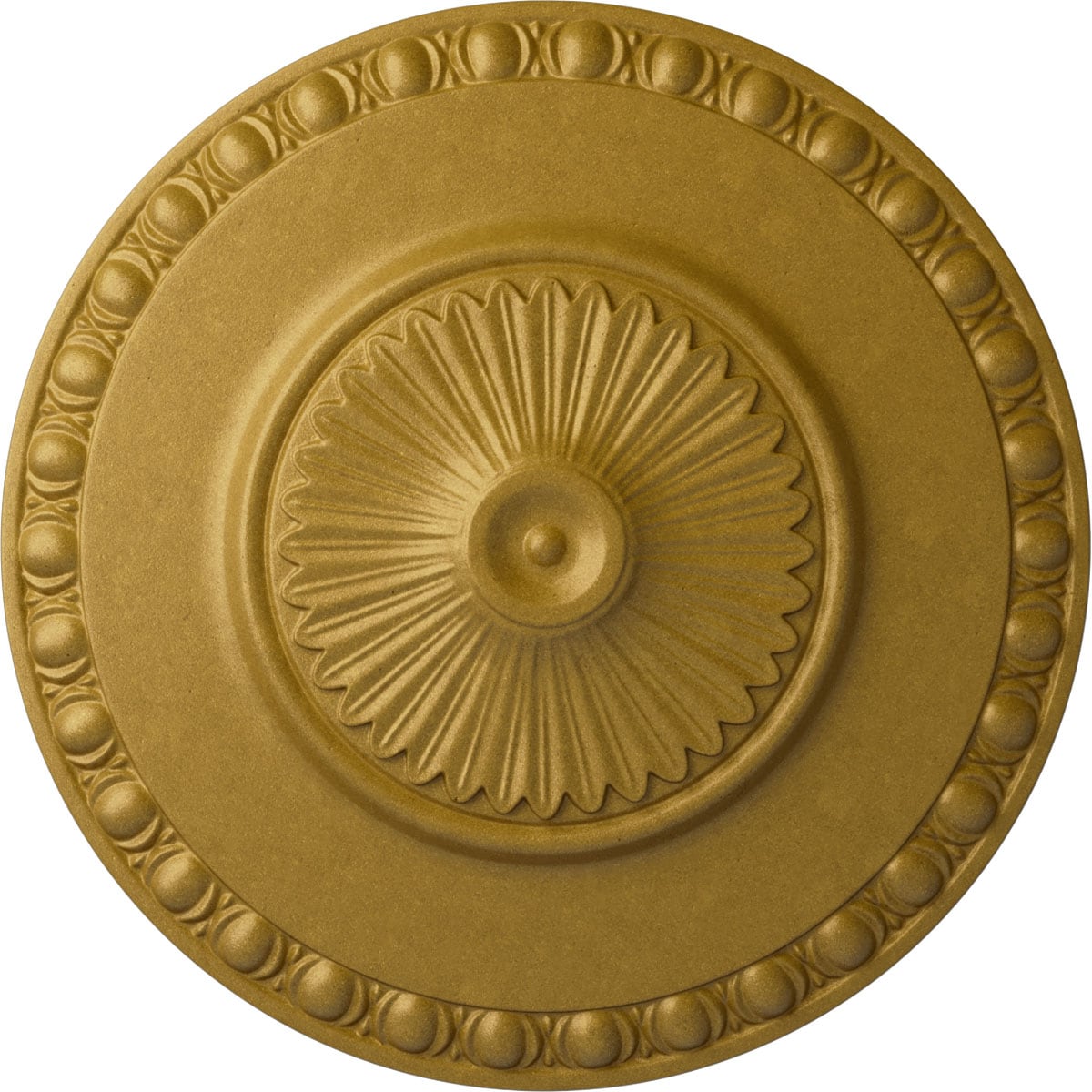 Ekena Millwork CM23LYPGS Lyon 23.5-in W x 23.5-in L Painted Pharaohs Gold Polyurethane Whole Ceiling Medallion