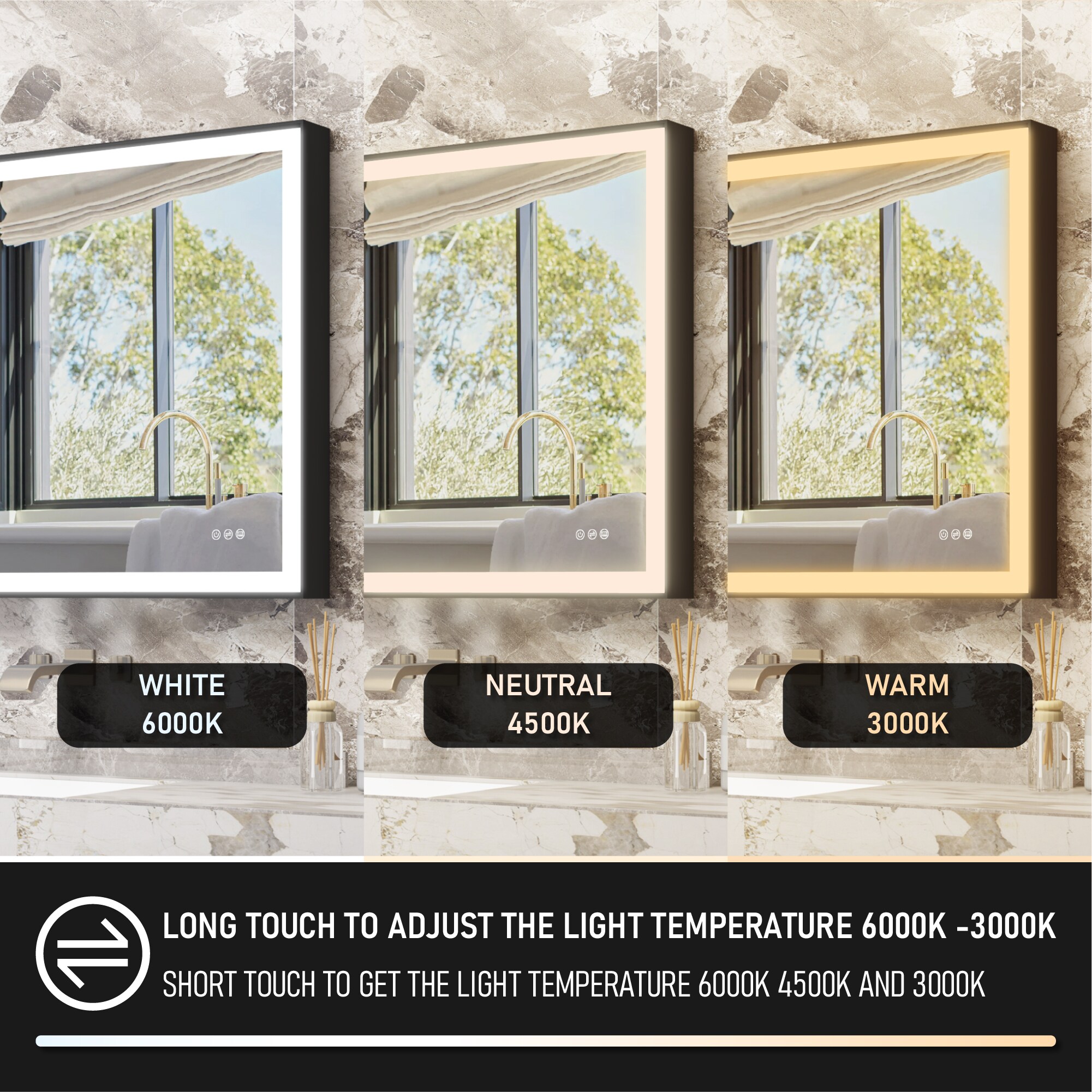 Forclover FLW-ER4836B Framed-Bath-Mirrors - View #10
