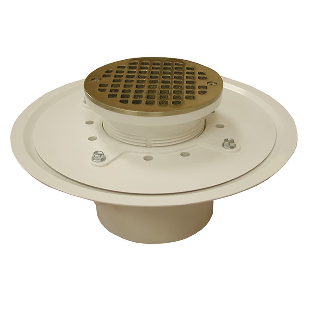 Jones Stephens 4 inch Heavy Duty PVC Floor Drain Base with 3-1/2 inch ...