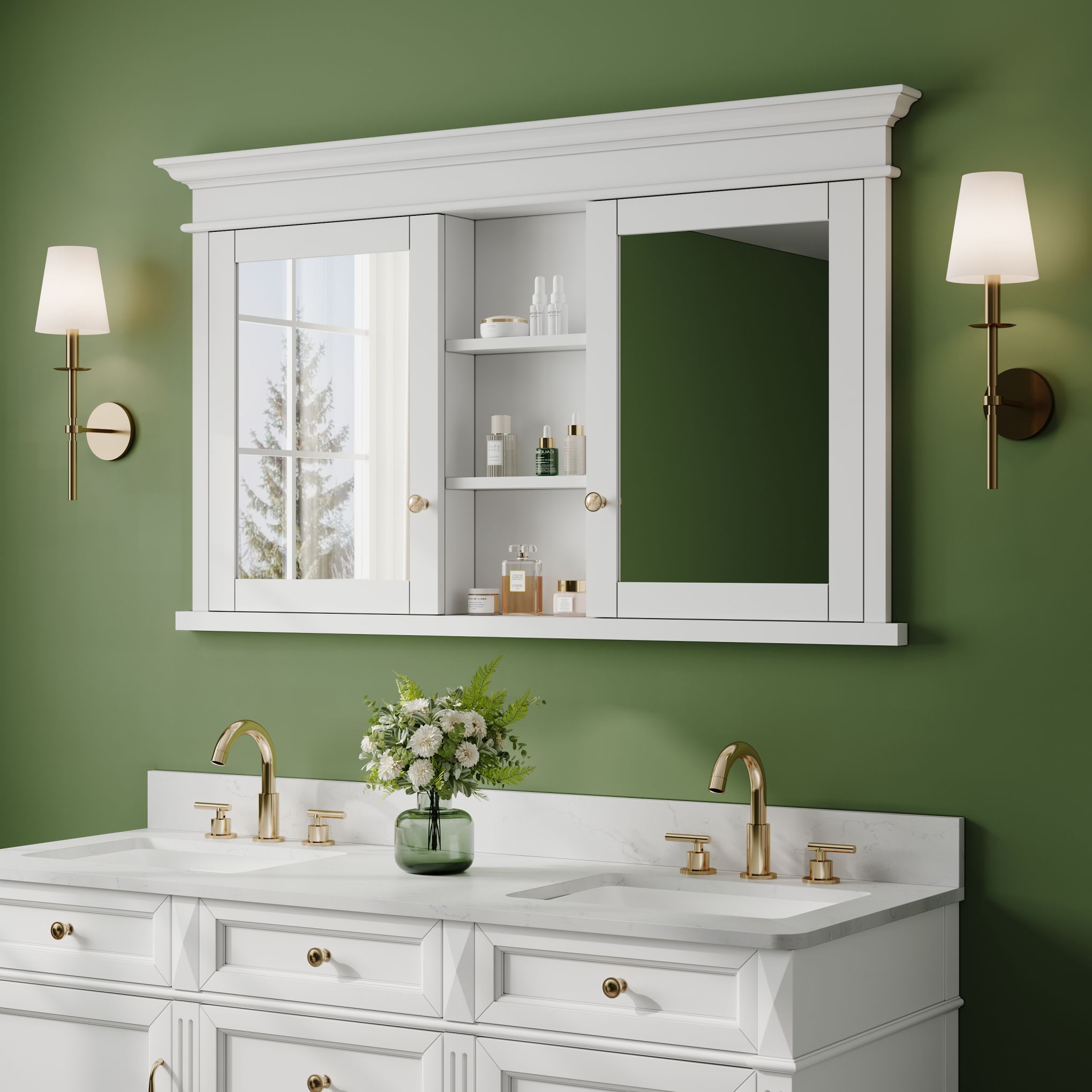 WELLFOR D5532MC-WT Bathroom-Medicine-Cabinets - View #7