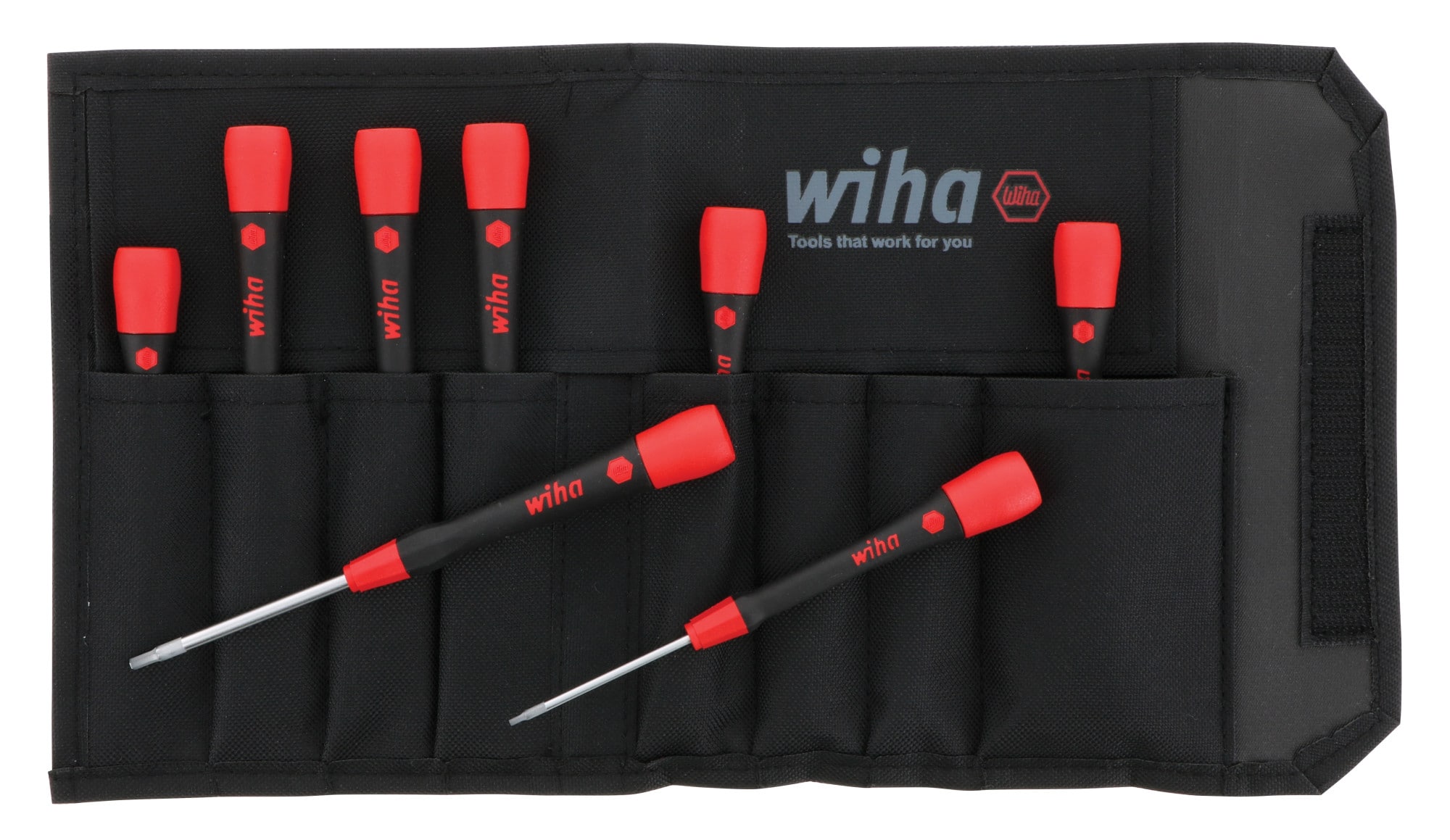 Wiha 26392 8-Piece Composite Handle Hex Screwdriver Set