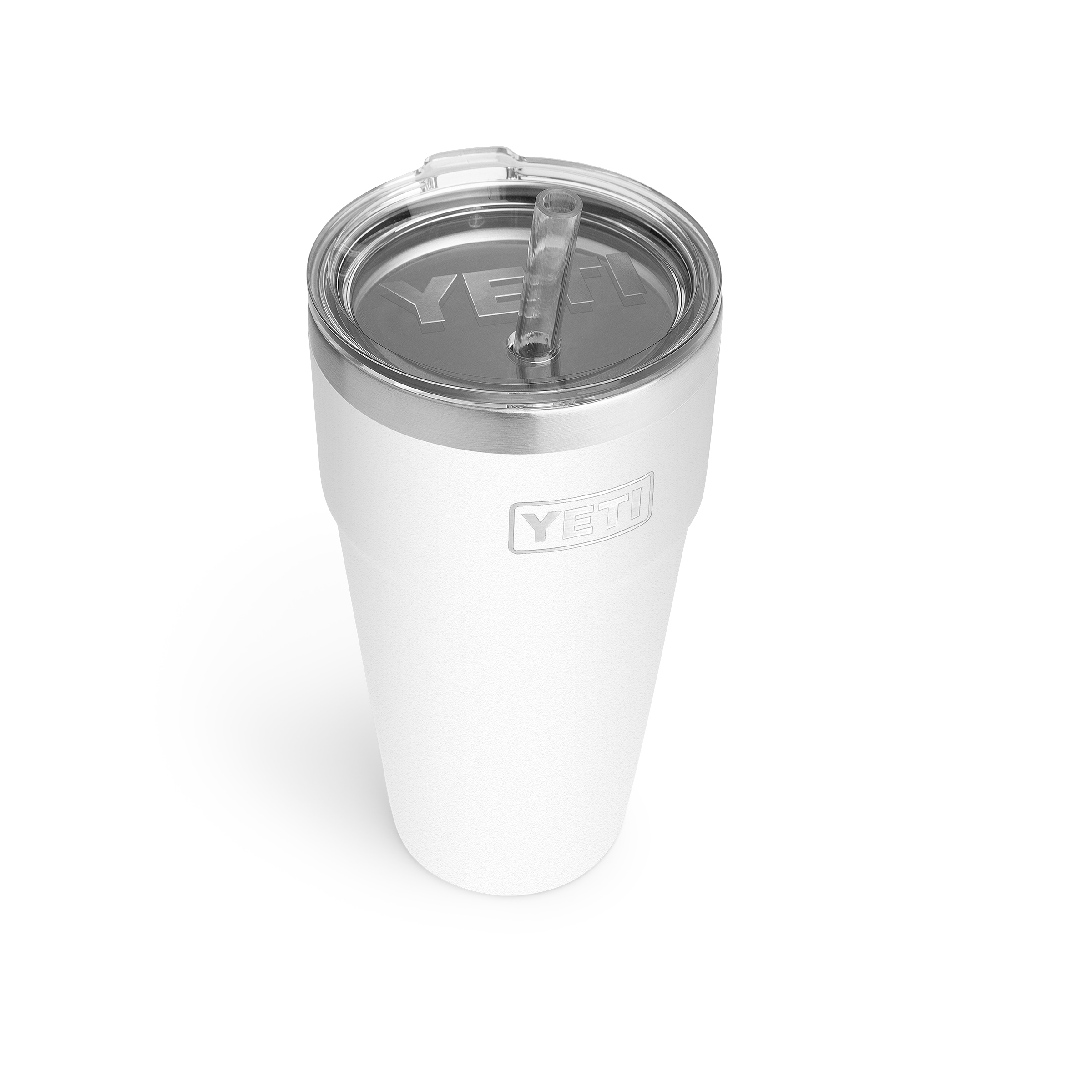 YETI Rambler 26 oz Bottle, Vacuum Insulated, Stainless Steel with Straw  Cap, White