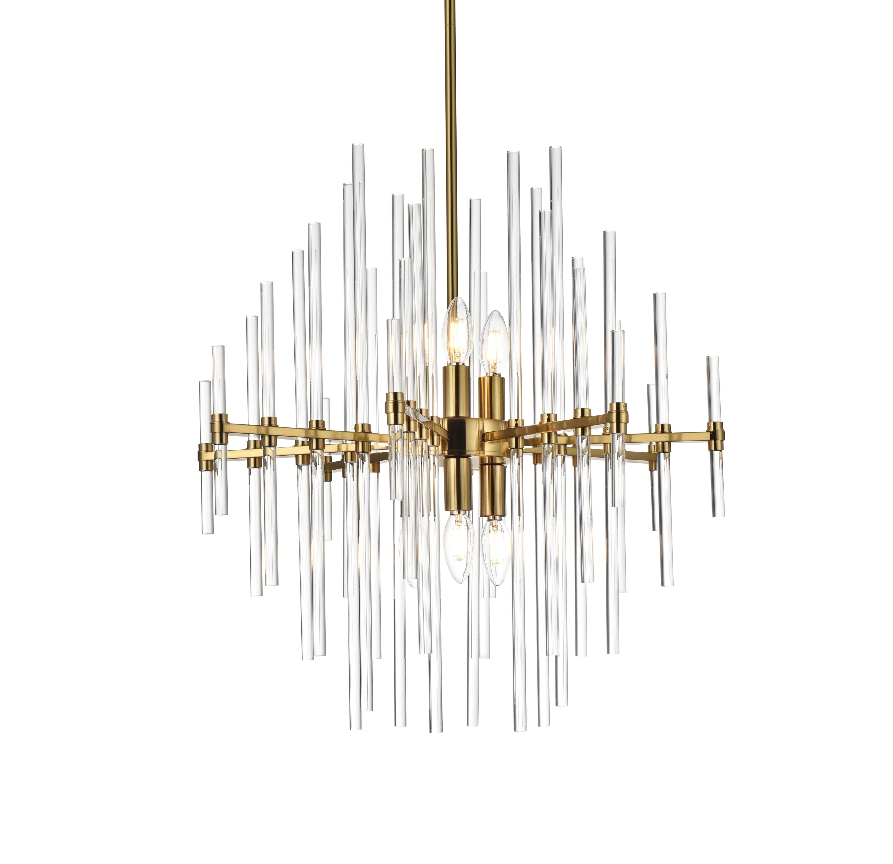 Sienna Gold 6-Light Crystal Pendant Chandelier
