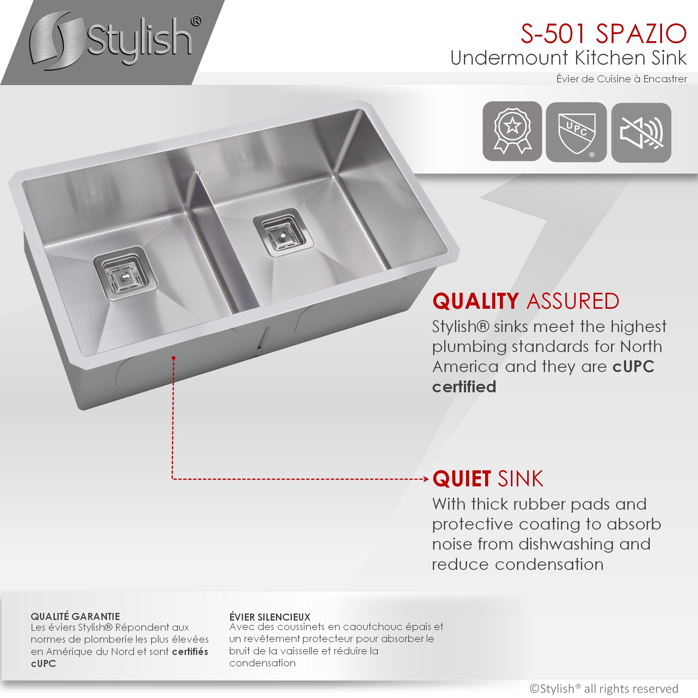 Stylish S-501XG1 Kitchen-Sinks - View #3