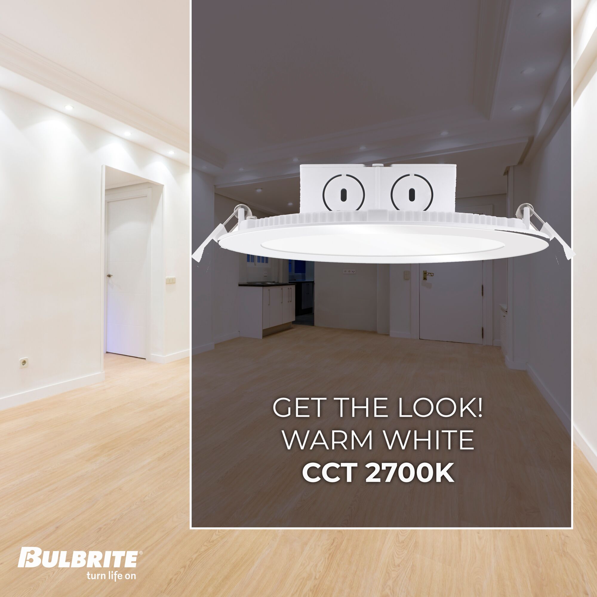 6'' White Dimmable LED Canless Recessed Lighting Kit
