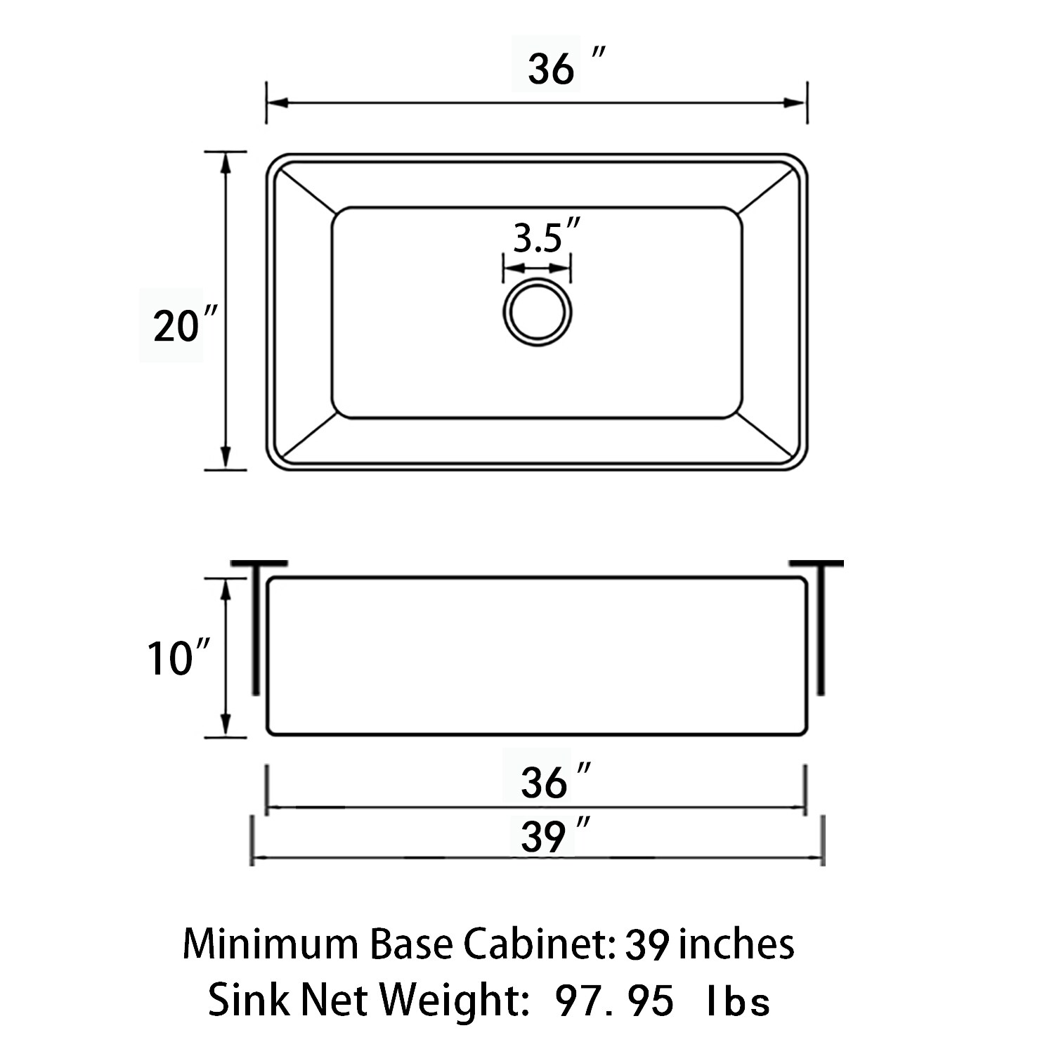 Sinber F3620S-B-OLR Kitchen-Sinks - View #8