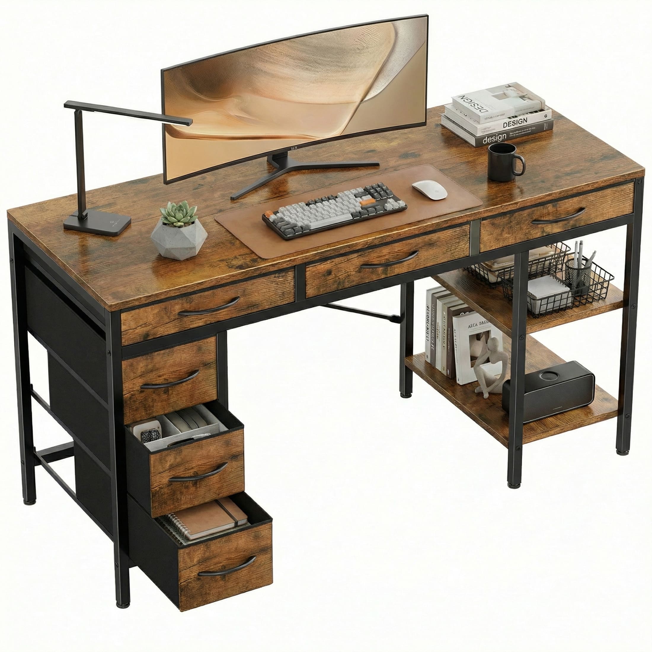 Sweetcrispy L-D-6BC-55IN-RUST desks - View #2