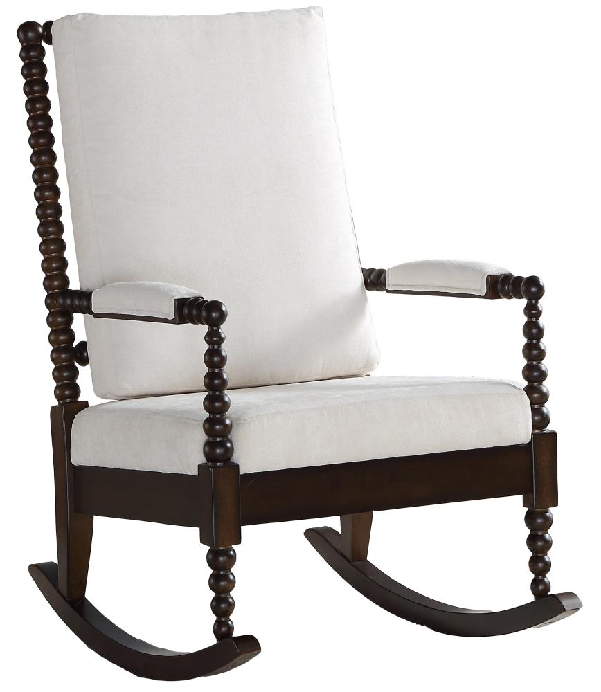 ACME FURNITURE 59523 Tristin Vintage Cream Fabric and Walnut Accent Chair