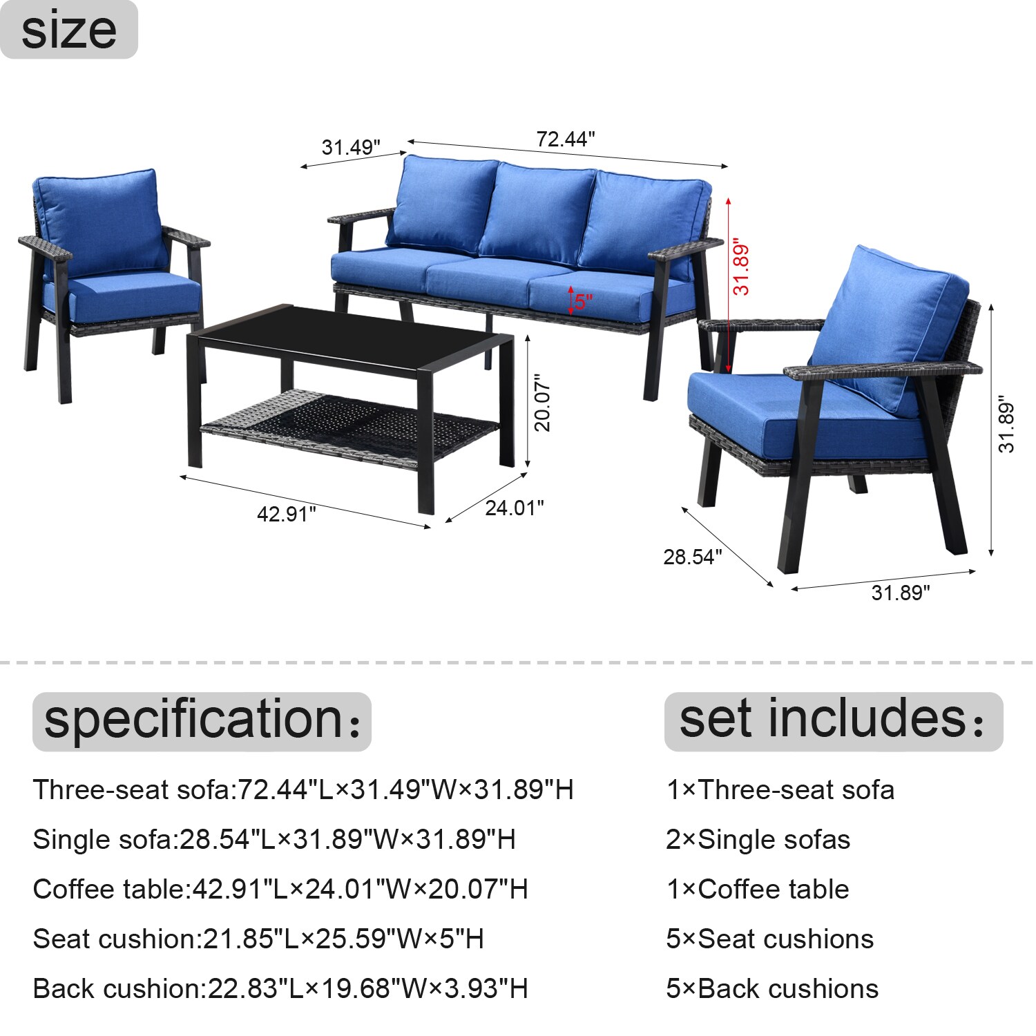 XIZZI XIHWA502 Patio-Sofas-Daybeds - View #3