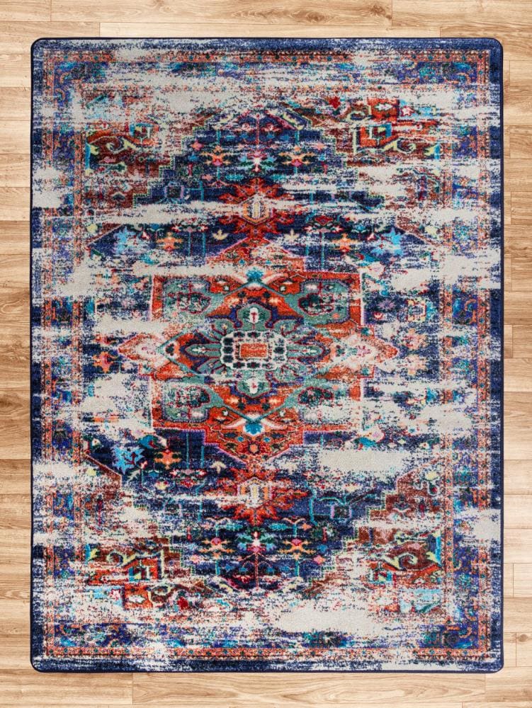 American Dakota RC0231DWF234 3 x 4 (ft) Tufted Nylon Distressed Wildflower Rectangular Indoor Persian Area rug