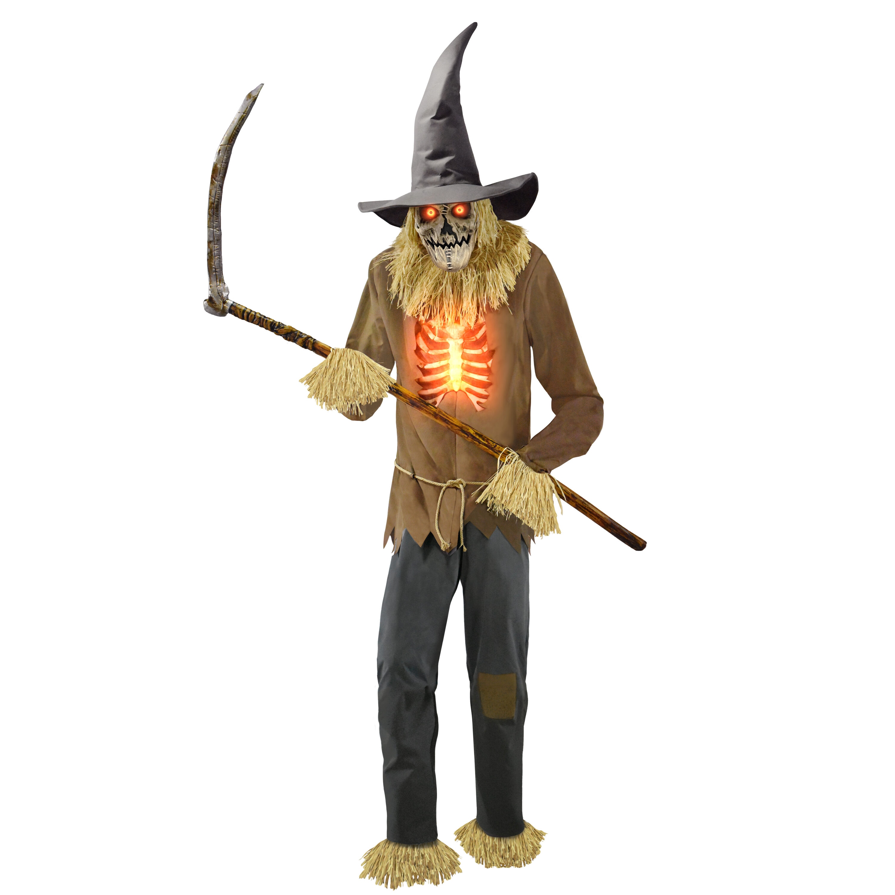 Image of Halloween 12ft Lighted Animatronic Scarecrow