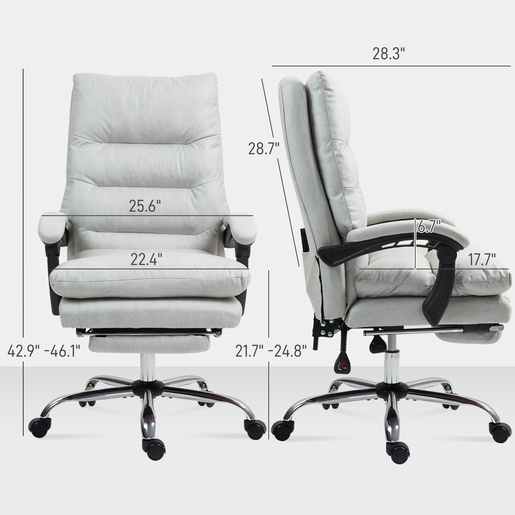 Vinsetto 921-674V80LG Office-Chairs - View #3