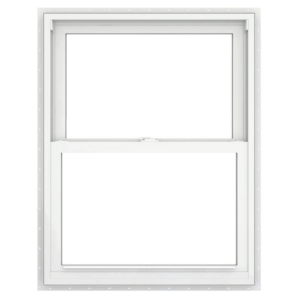 JELD-WEN V-2500 35-1/2-in x 59-1/2-in White Vinyl New Construction ...