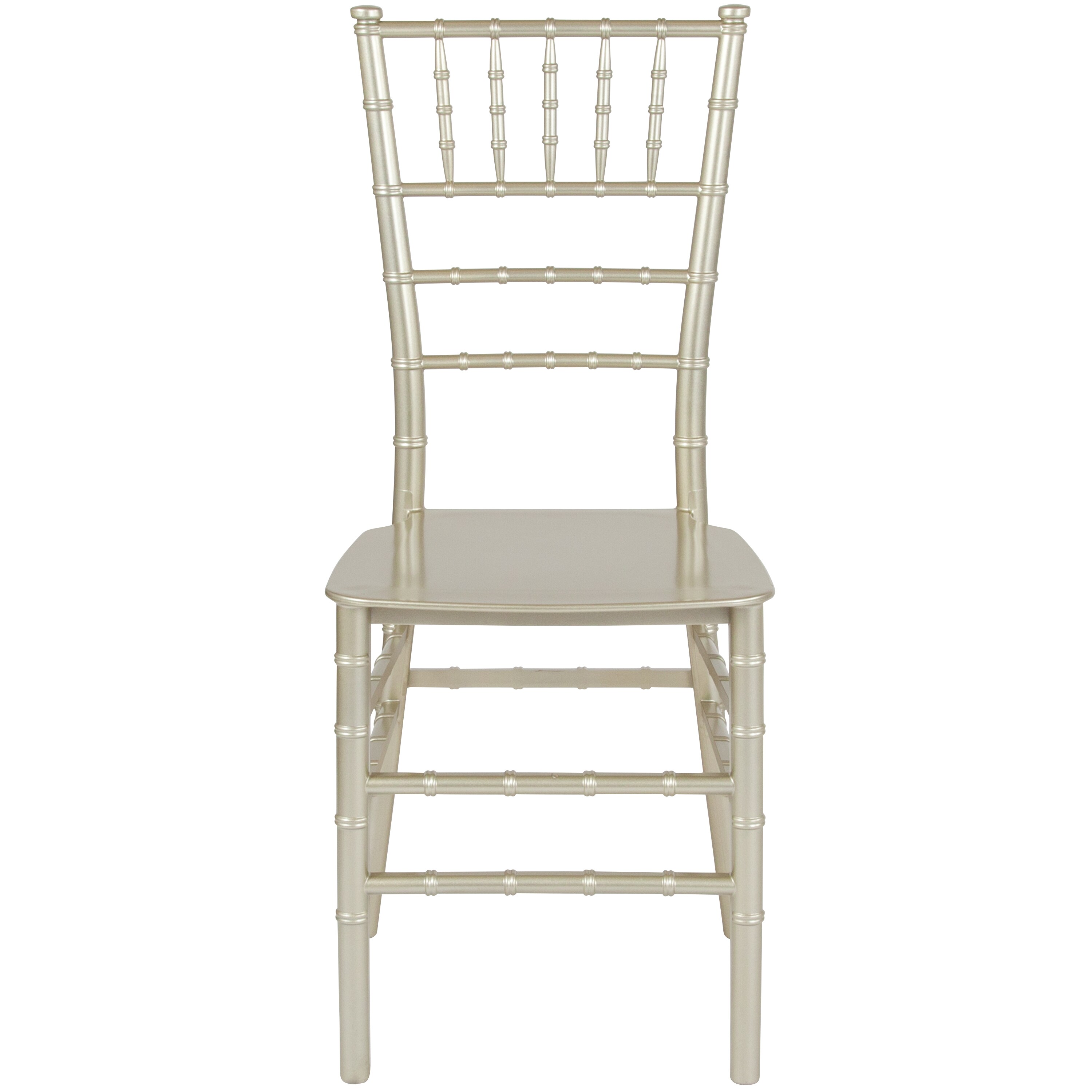 Champagne Silver Resin Stackable Chiavari Chair