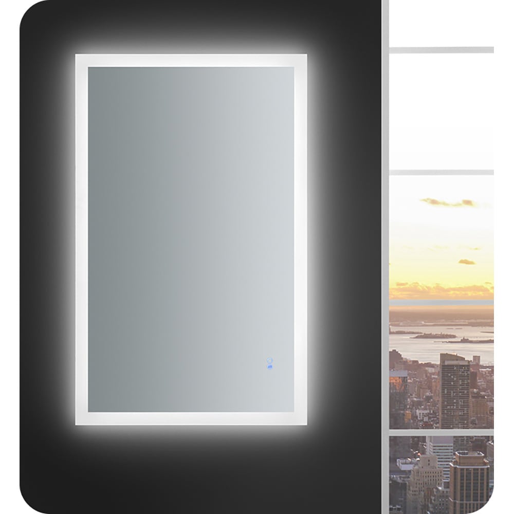 Sleek 48"x30" Frameless Rectangular Vanity Mirror with LED & Fog-Free Technology