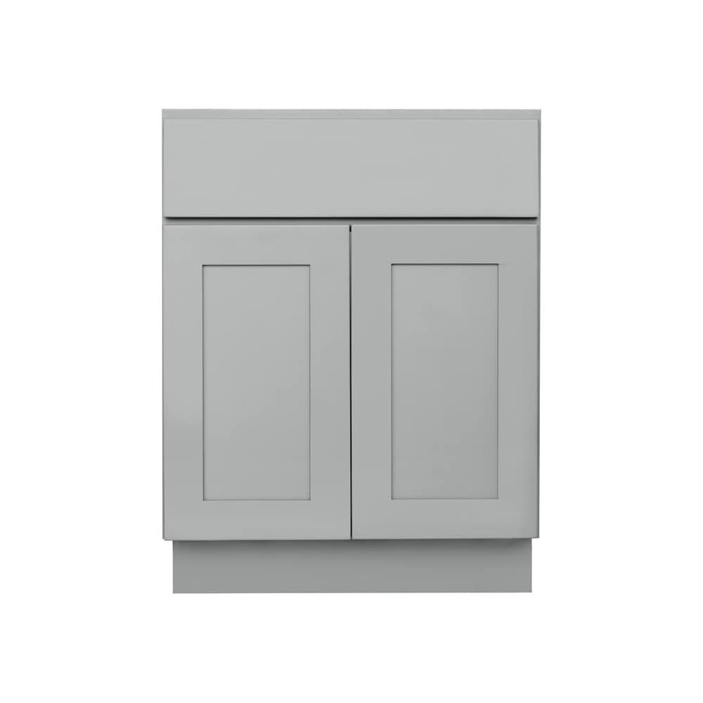 RELIABILT LS-SG-B27B Overlake 27-in W x 34.5-in H x 24-in D Gray Base Ready to assemble Plywood Cabinet (Recessed Panel Shaker)