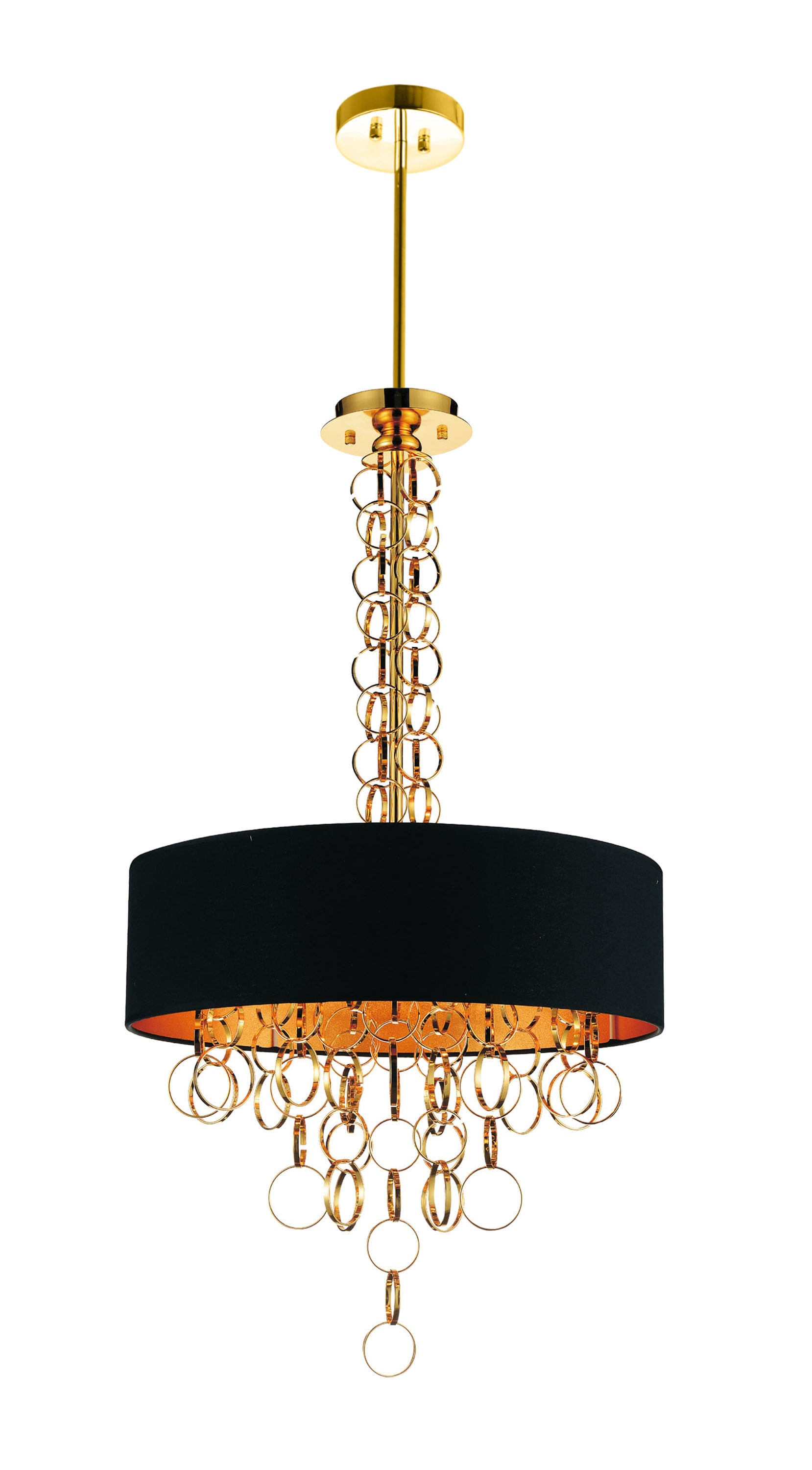 CWI Lighting Chained 6-Light Gold Modern/Contemporary Damp Rated ...